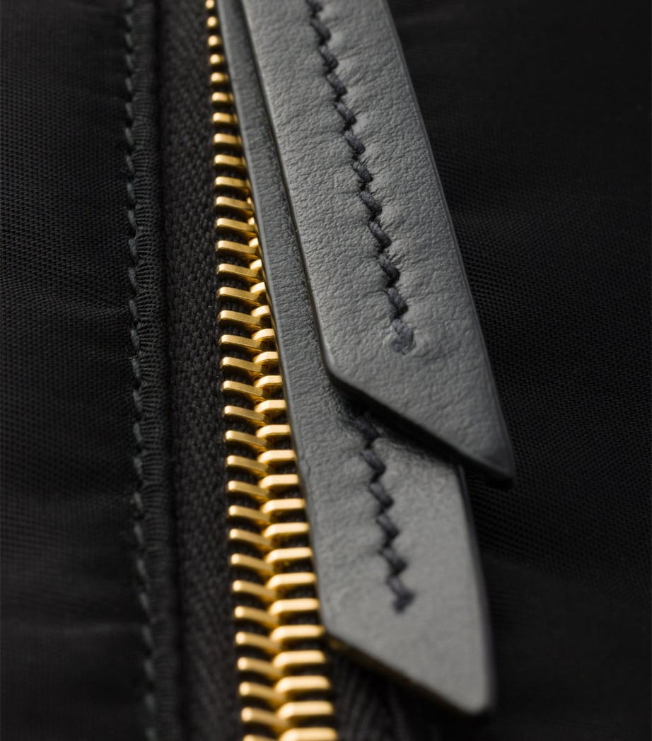 Prada Small Re-Nylon and Leather Explore Shoulder Bag Black Image 6