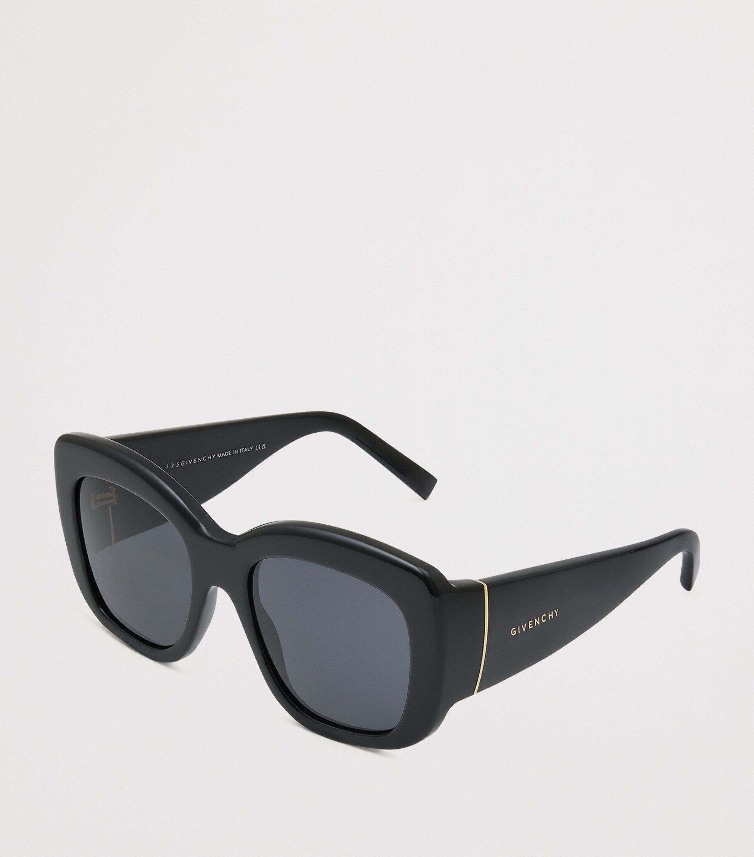Acetate Bold Sunglasses BLACK Image 3