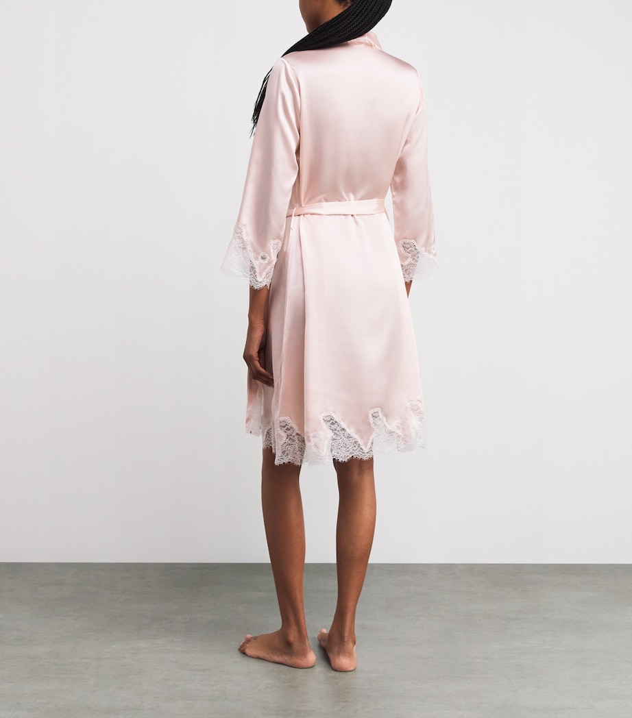 Mulberry Silk Luella Robe PINK Image 3