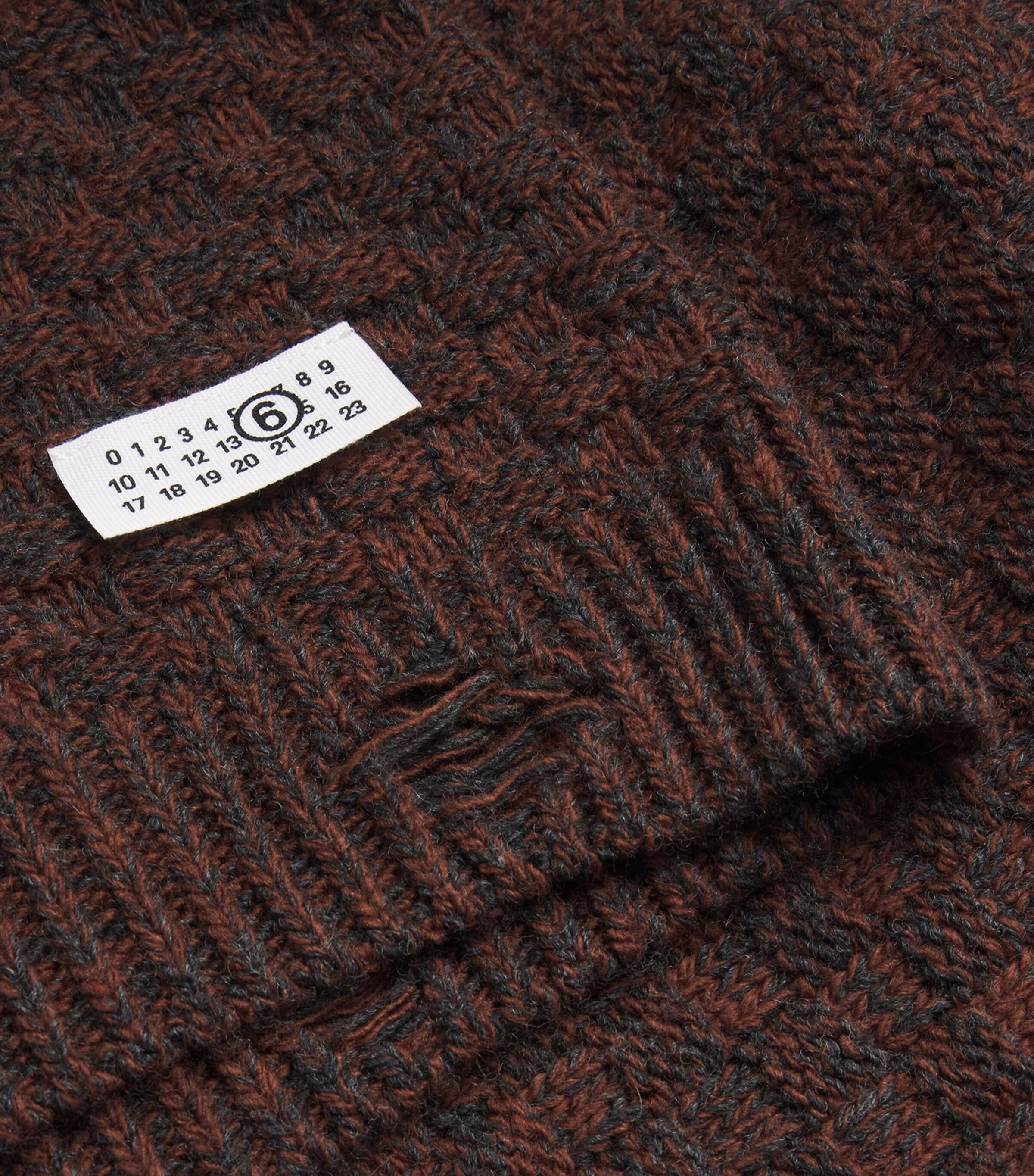 MM6 Maison Margiela Mens Virgin Wool-Blend Sweater Vest Brown Image 5