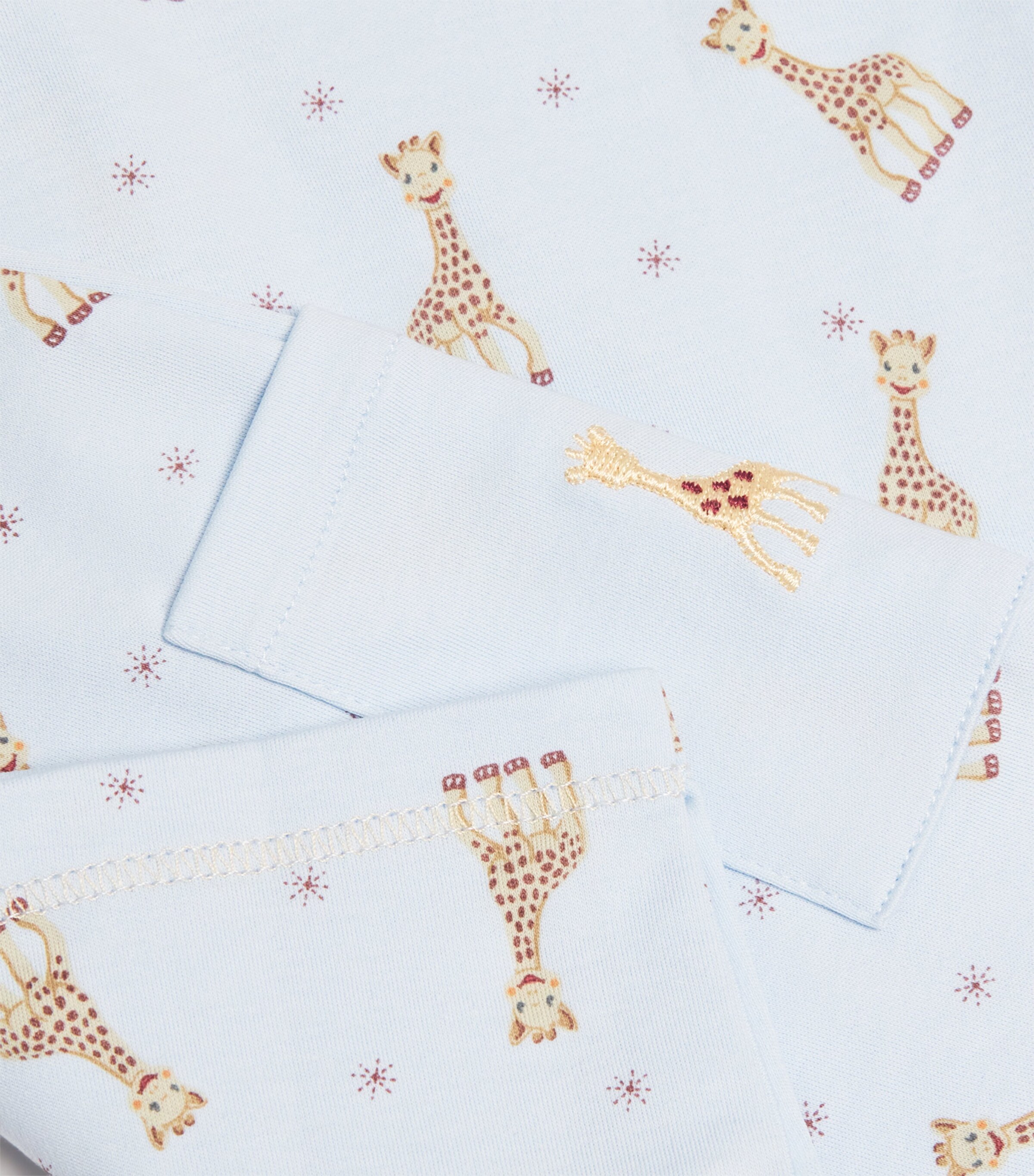 Pima Cotton Giraffe Playsuit (0-18 Months) K480 LT BLUE Image 3