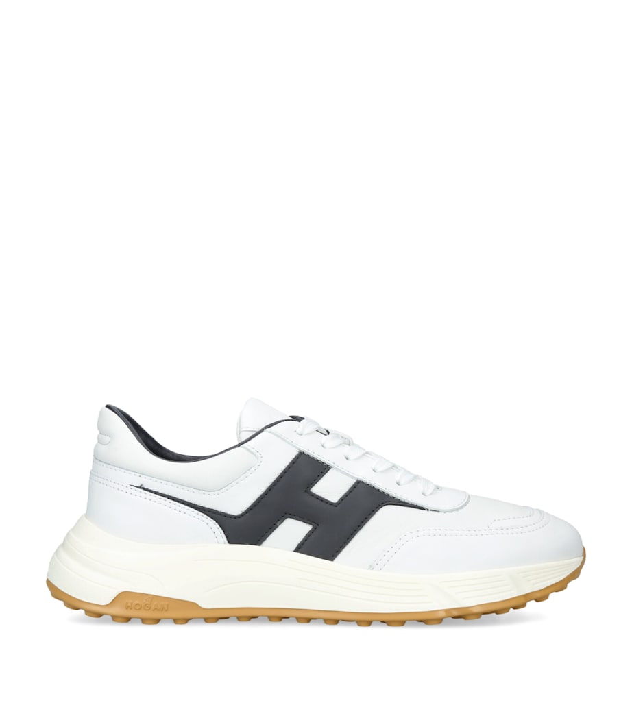 Leather Hyperlight Sneakers WHITE/BLK Image 1