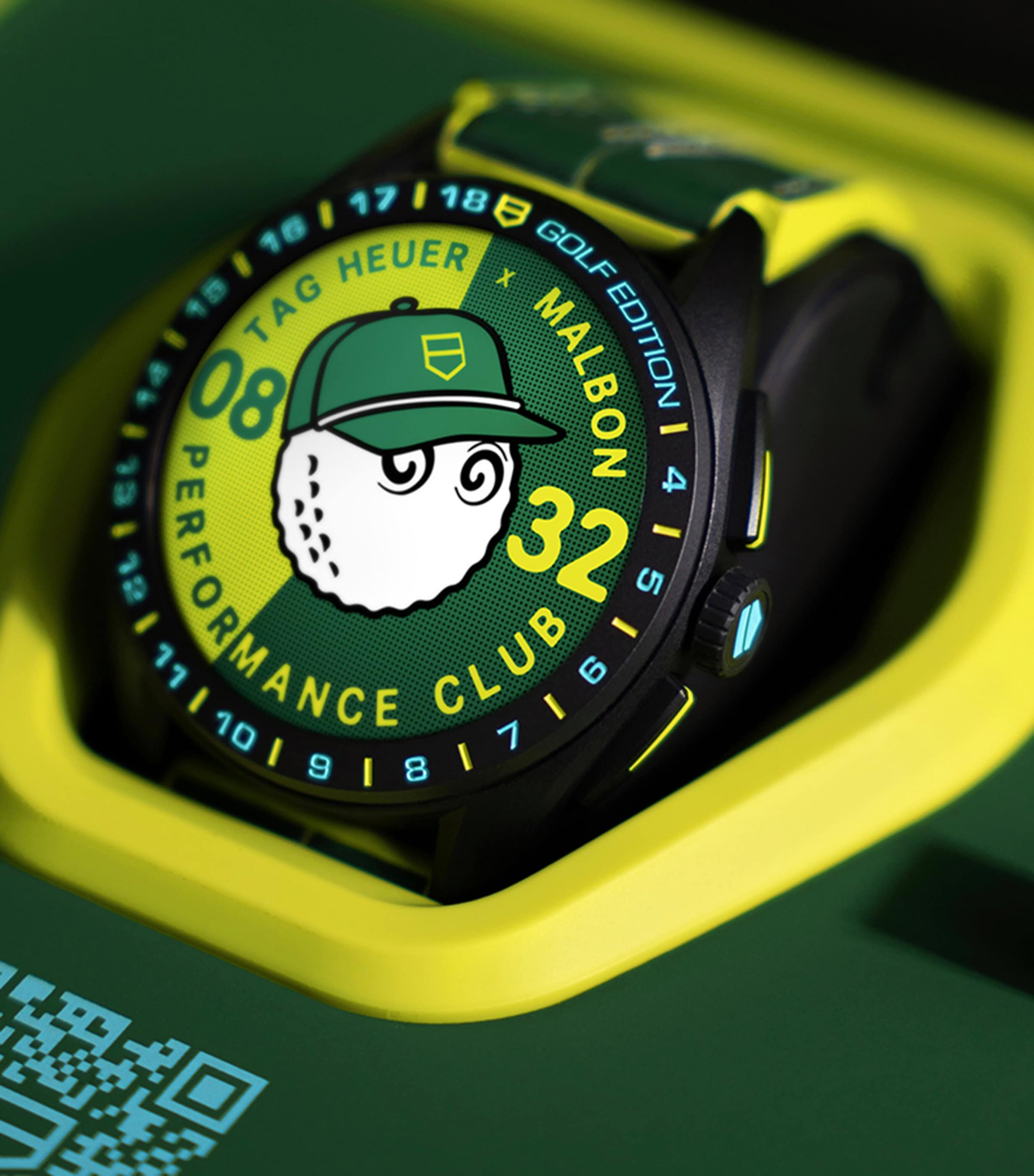 TAG Heuer x Malbon Golf Titanium Connected Calibre E4 Watch 45mm Green Image 2