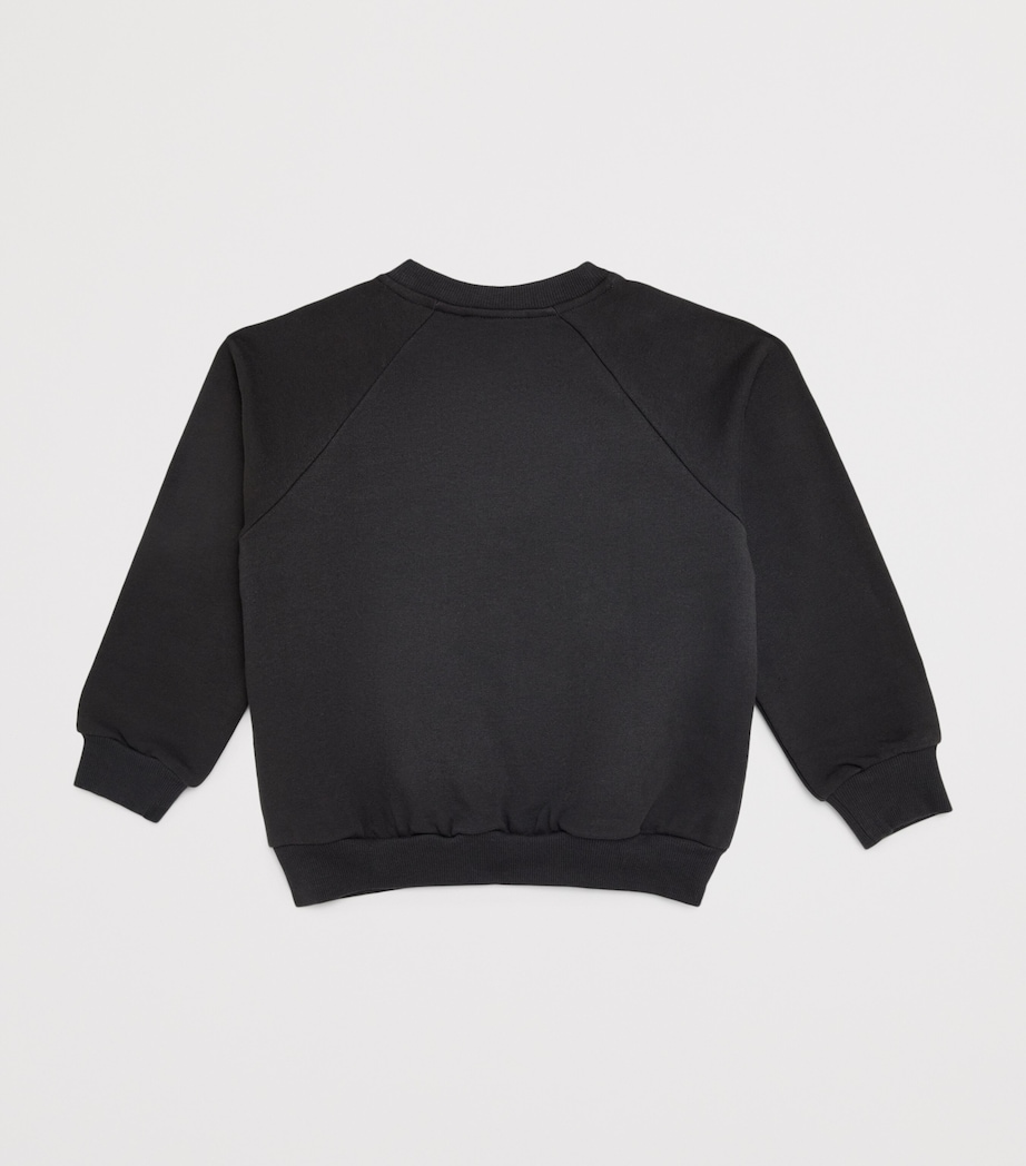 Organic Cotton Panda-Patch Sweatshirt (3-11 Years) BLACK Image 2