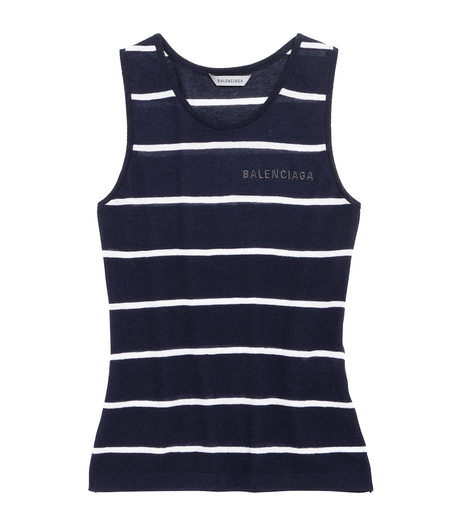 Balenciaga Womens Striped Tank Top Image 1