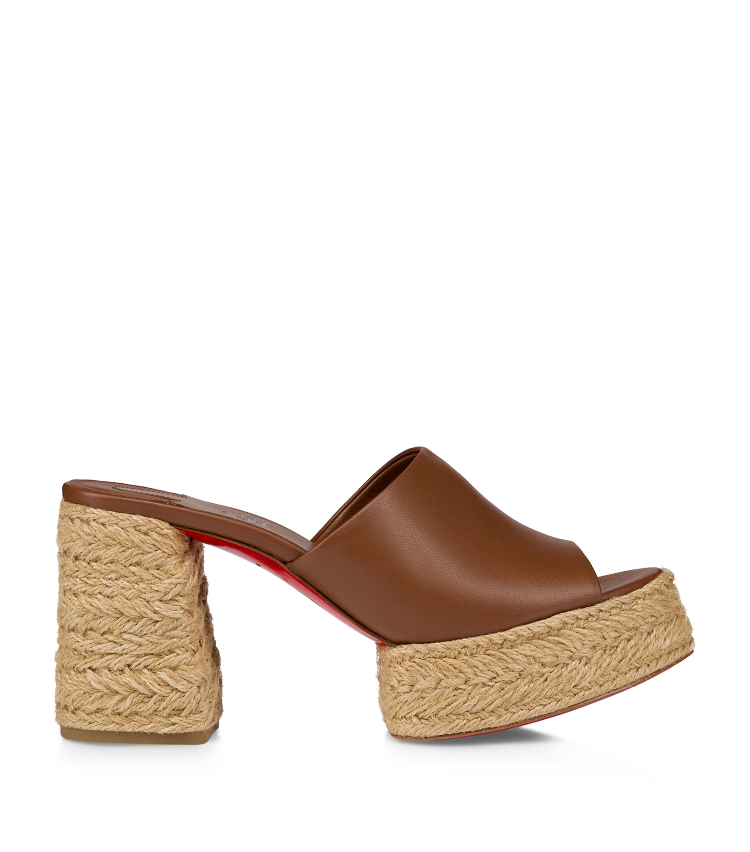 Christian Louboutin Calakala Leather Heeled Mules 85