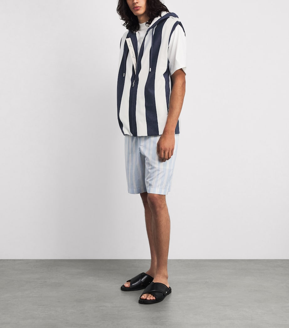 Jacquemus Mens Marinière Stripe Sleeveless Hoodie Jqrd Bg Strp Nvy Image 2