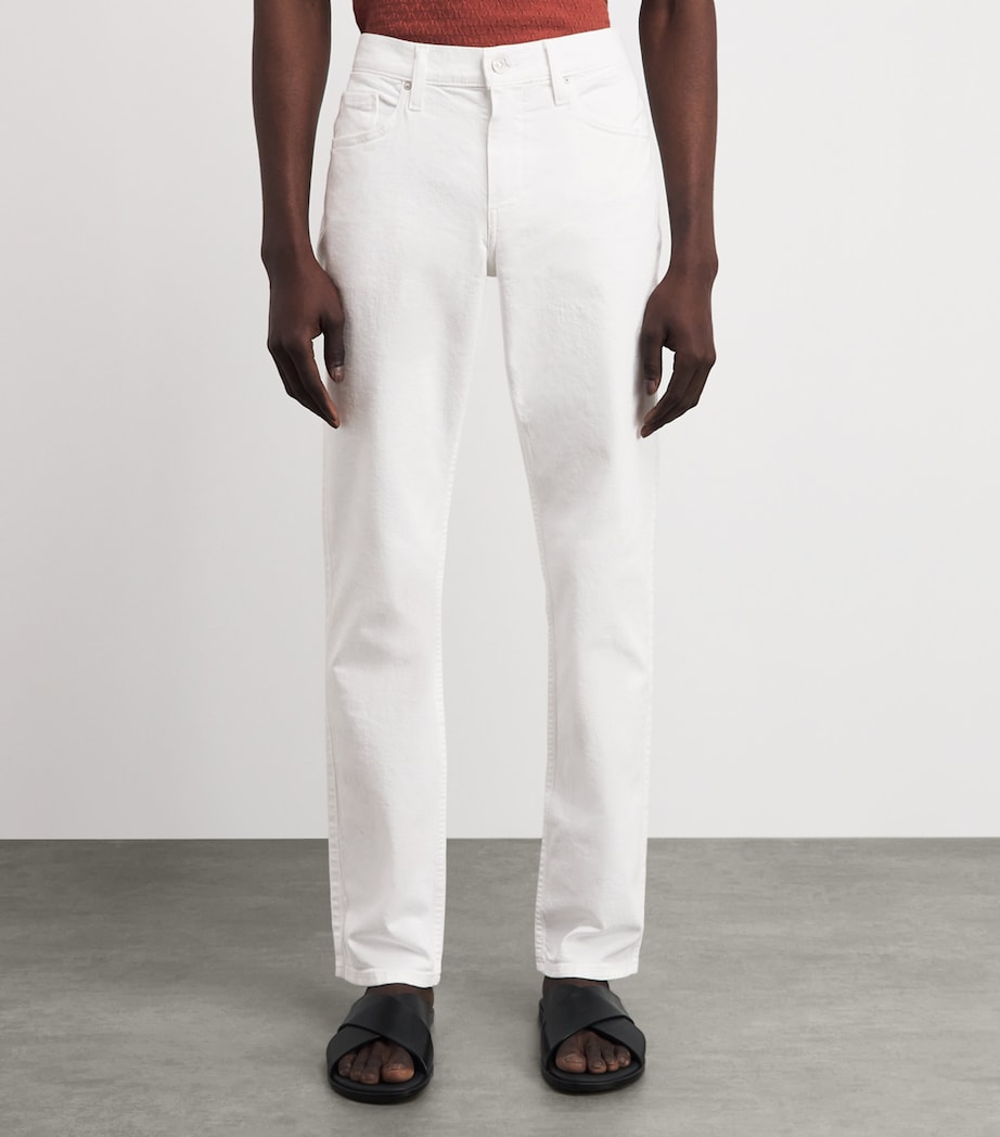 PAIGE Mens Normandie Straight Jeans Crisp White Image 4