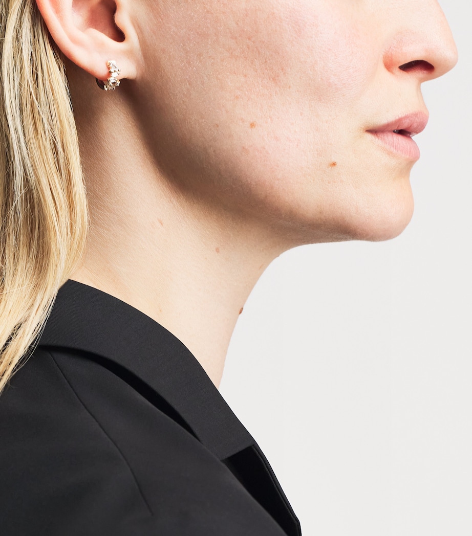 Suzanne Kalan Rose Gold and Diamond Frenzy Huggie Earrings Rg/wd Image 2