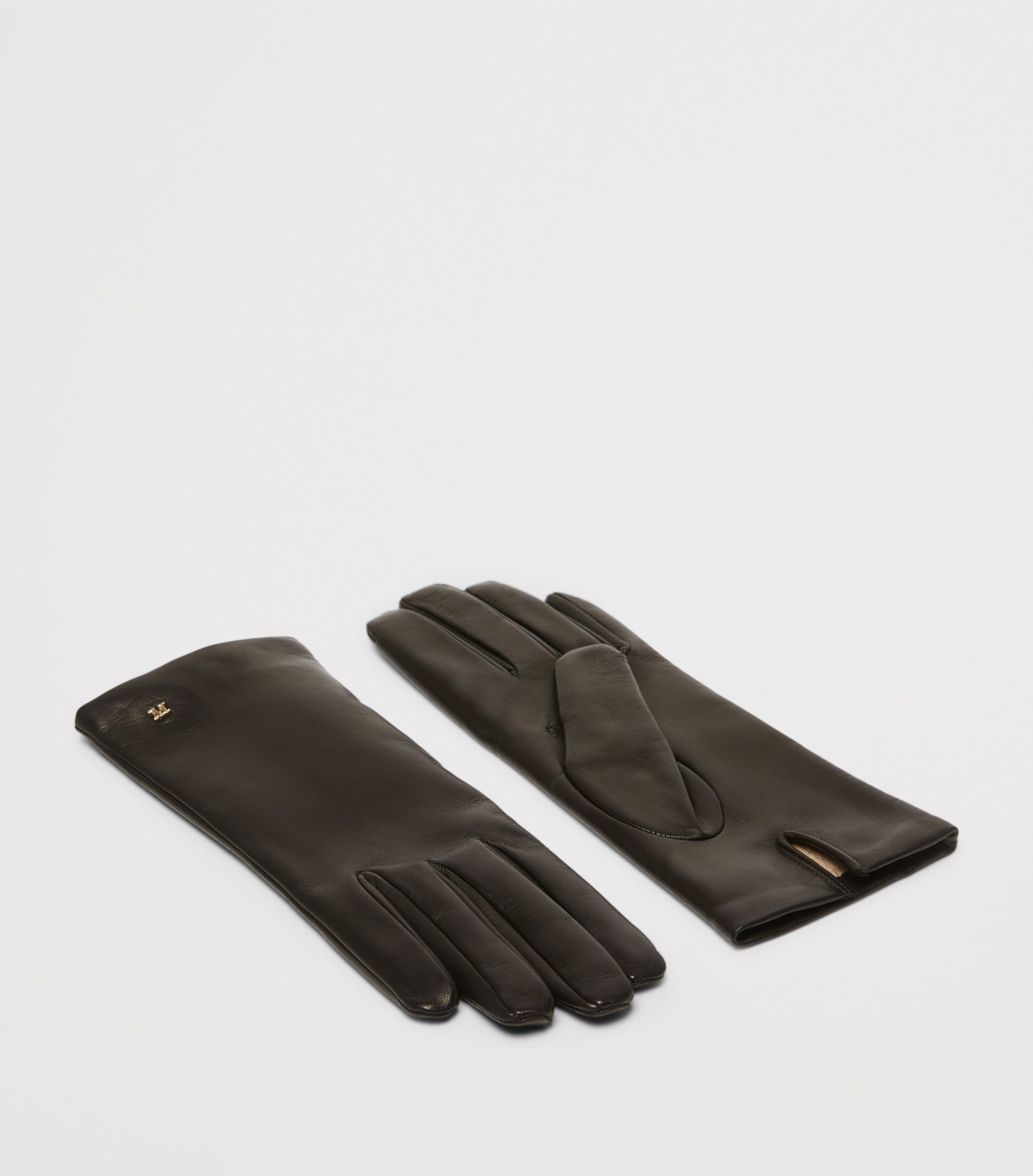 Max Mara Lamb Leather Gloves Black Image 4