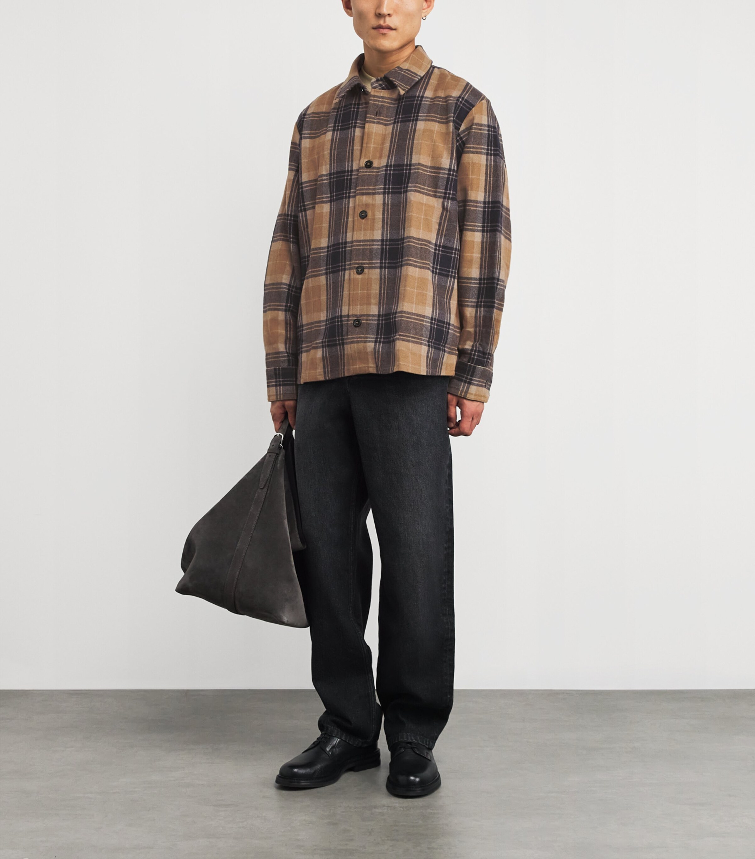 Wool-Blend Flannel Shirt IAK DARK NAVY Image 2