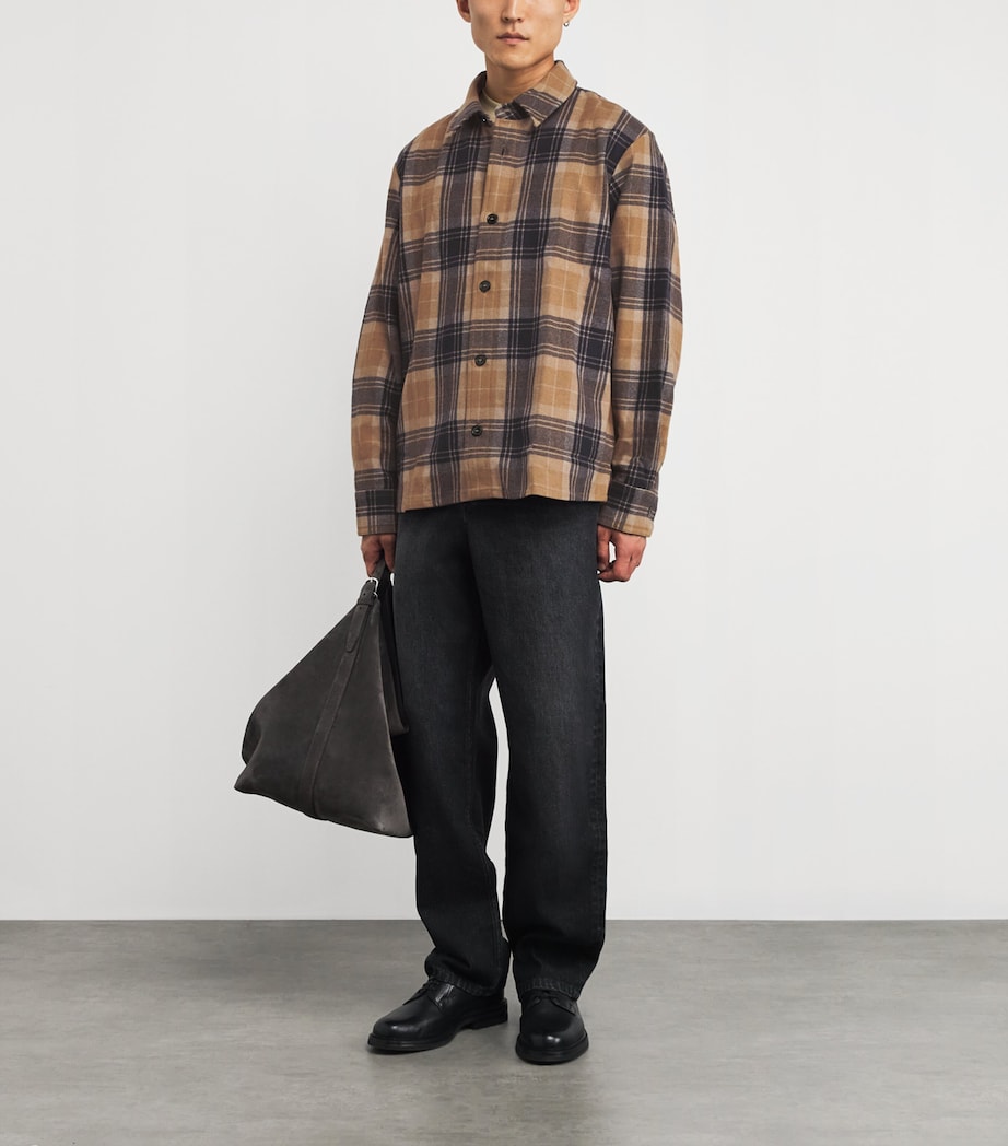 Wool-Blend Flannel Shirt IAK DARK NAVY Image 2