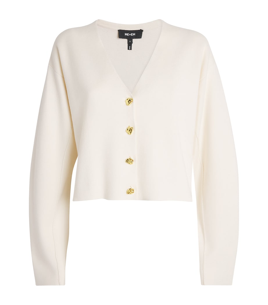 Merino Wool-Organic Cotton Cardigan CREAM Image 1