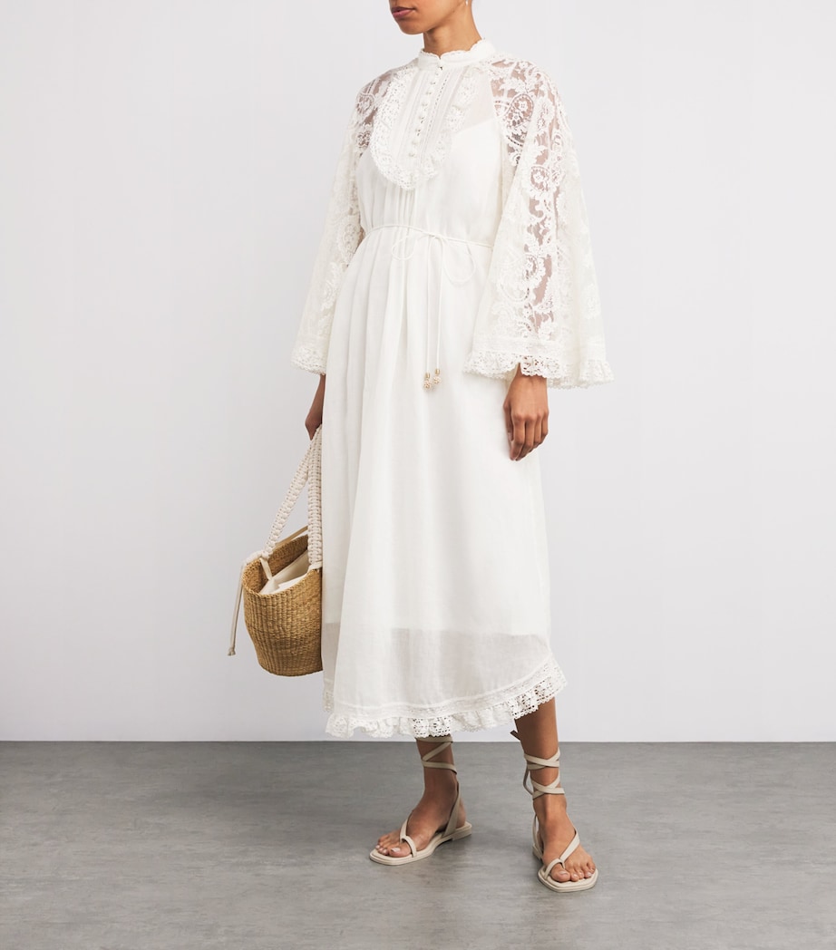 Lace Ascension Midi Dress CRM/CREAM Image 2