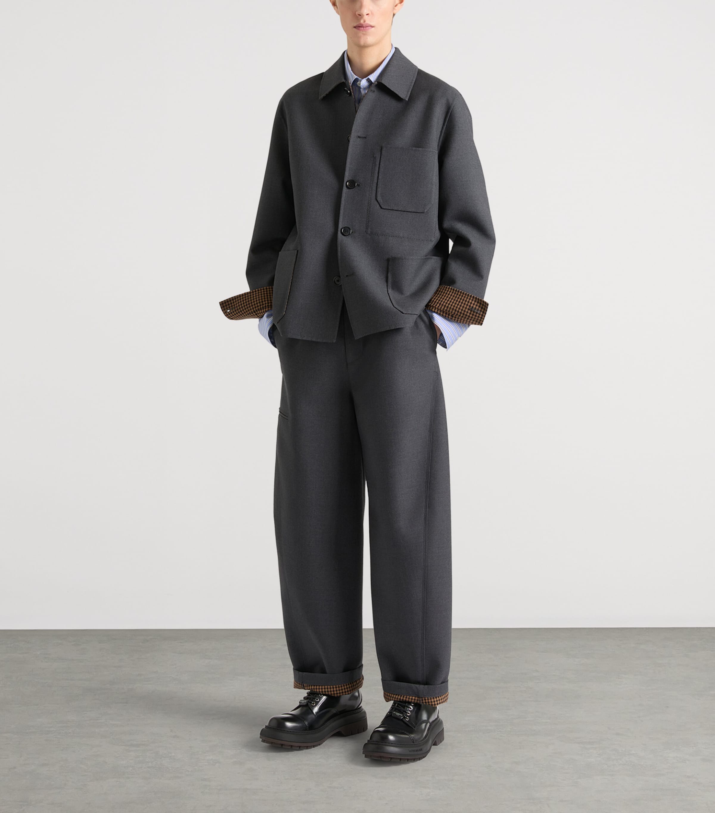 Givenchy Mens Wool-Silk Overshirt Image 2