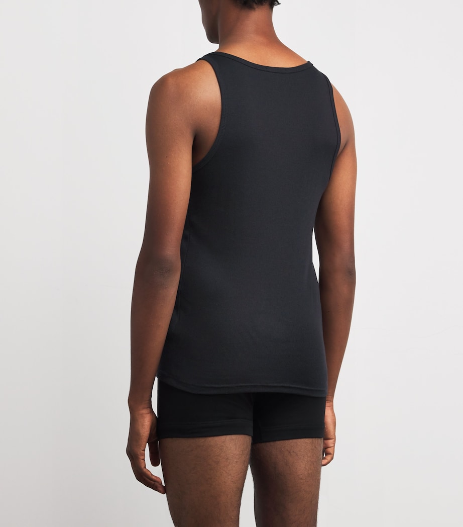 Cotton-Blend Vest 002 BLACK Image 3