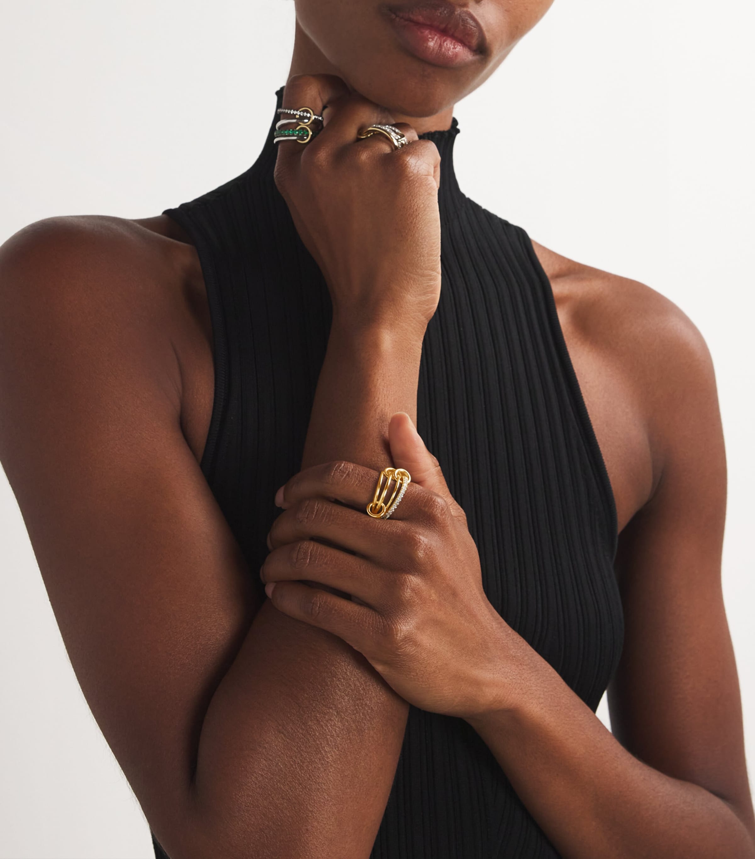 Yellow Gold and Diamond Pisces Ring (Size 7) YELLOW GOLD Image 5