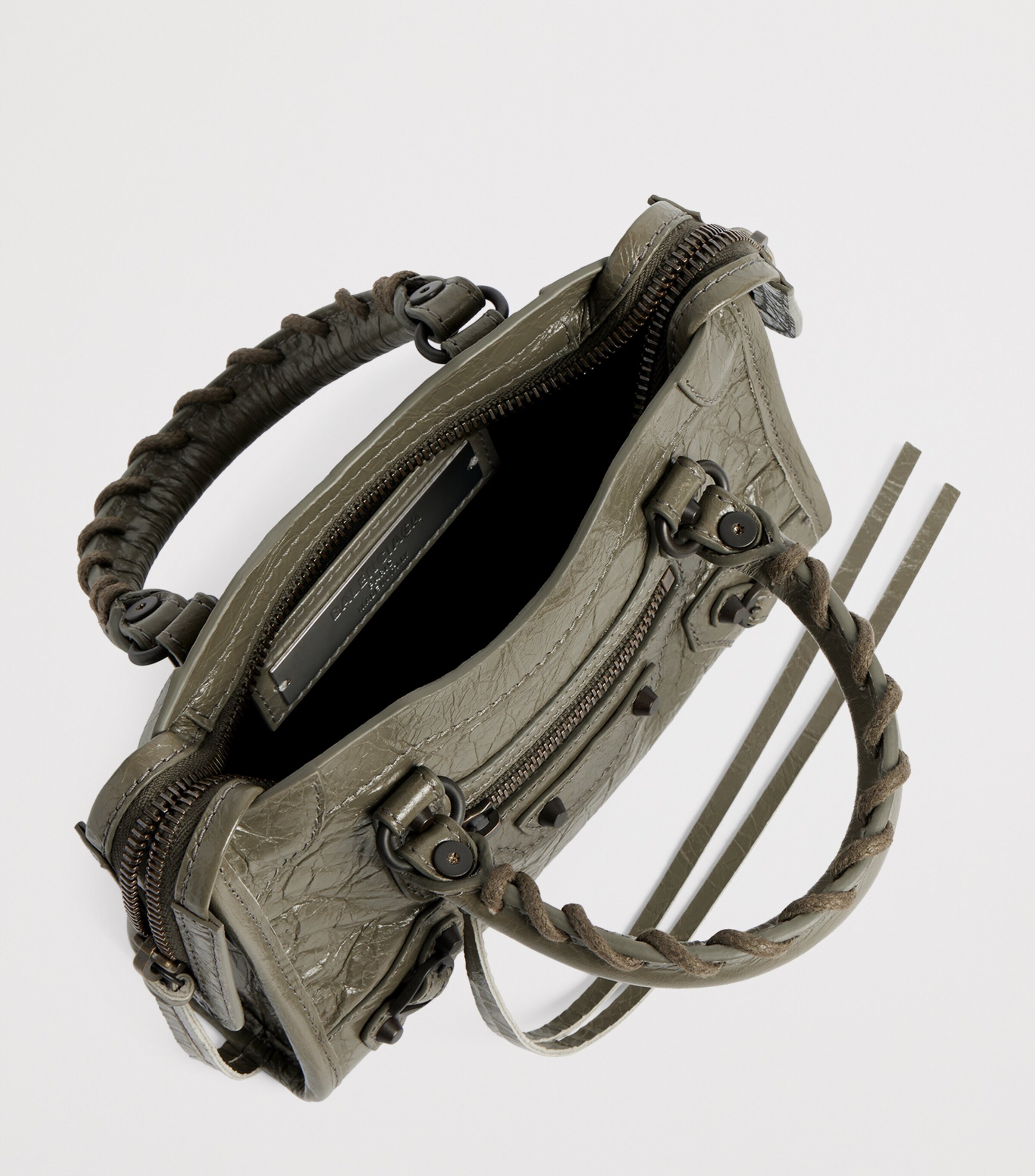 Balenciaga Crinkled Lambskin Nano Le City Top-Handle Bag Image 7
