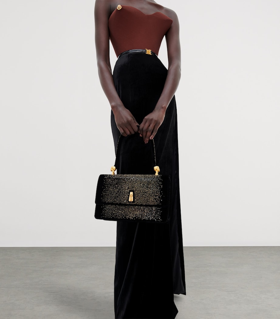 Schiaparelli Womens Adaptable Two-Tone Maxi Dress Brown / Black Image 4