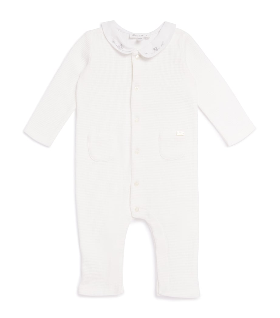 Cotton Collared Playsuit (0-24 Months) NACRE Image 1