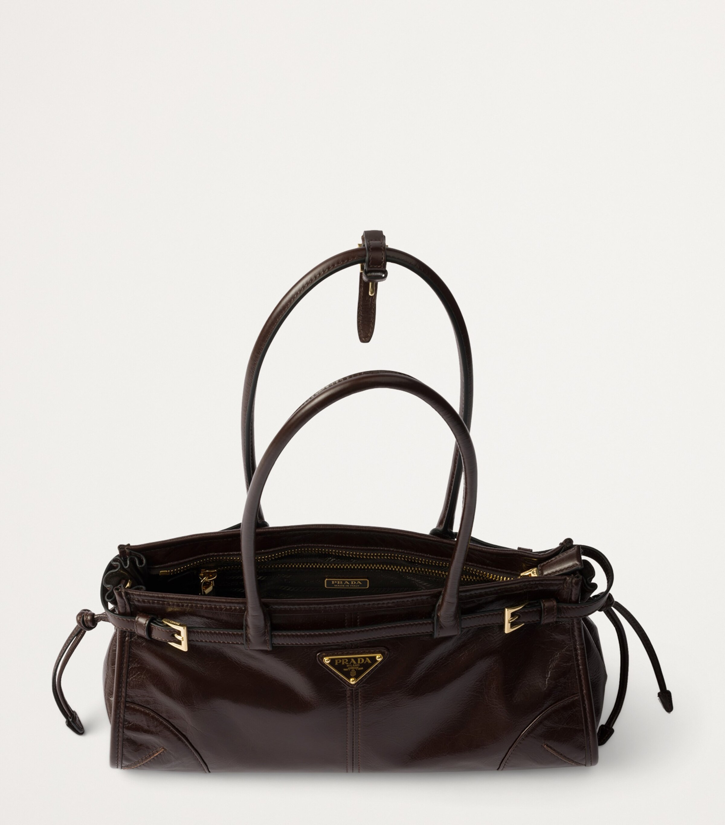 Prada Medium Leather Shoulder Bag Image 8