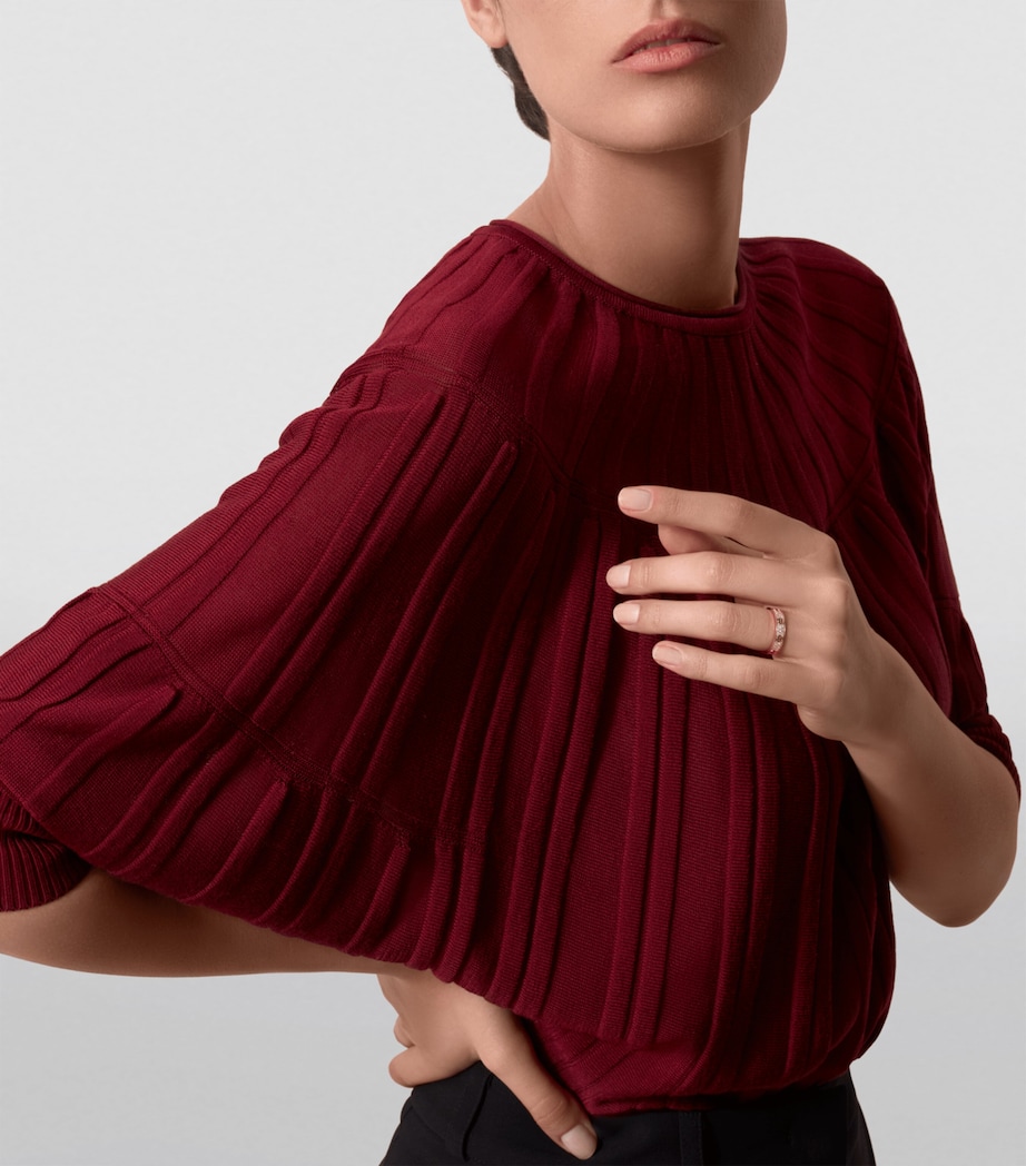 Rose Gold and Diamond-Paved LOVE Wedding Band MULTI Image 7