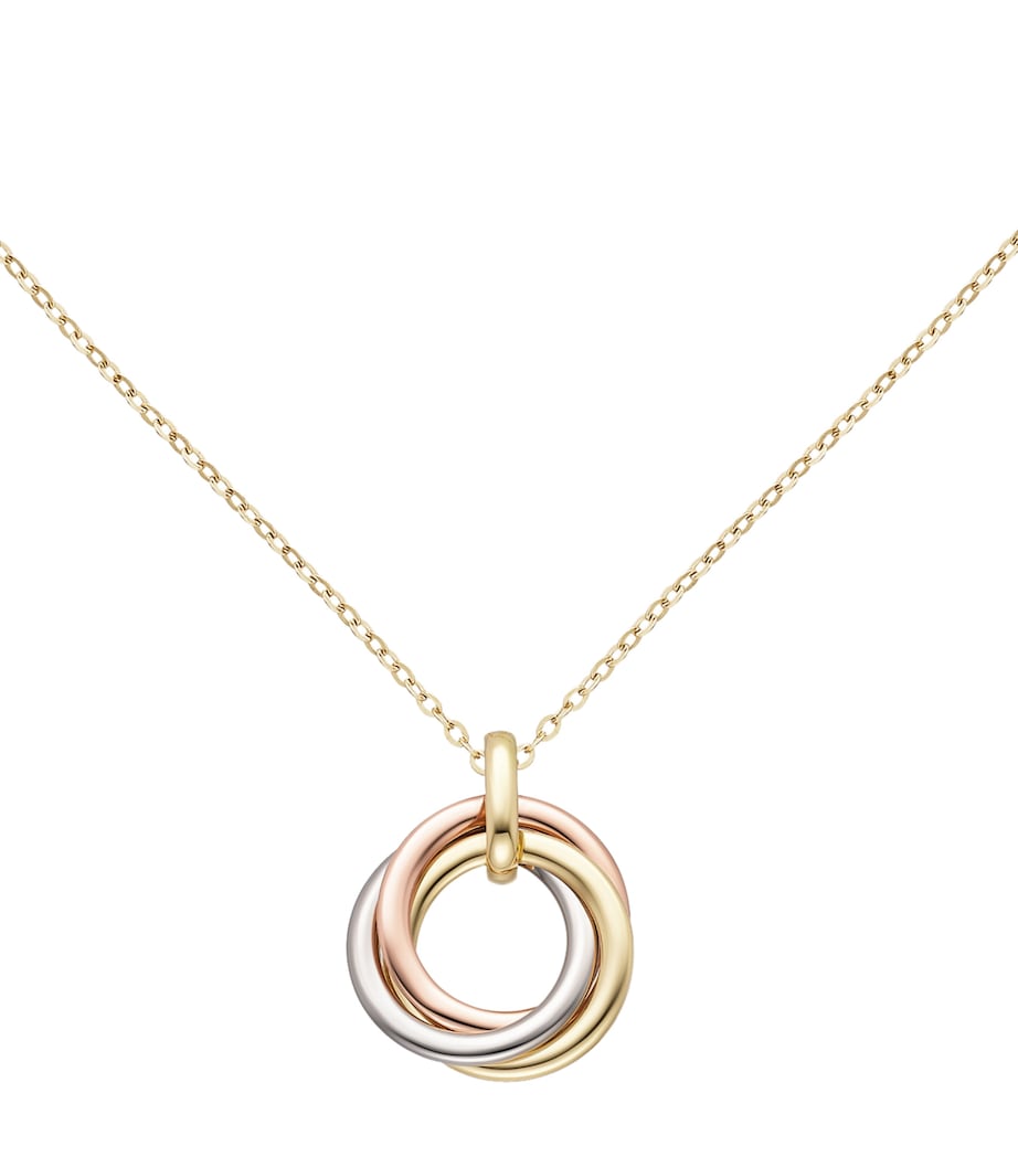 Medium White, Yellow and Rose Gold Trinity Necklace MIXED GOLD Image 1
