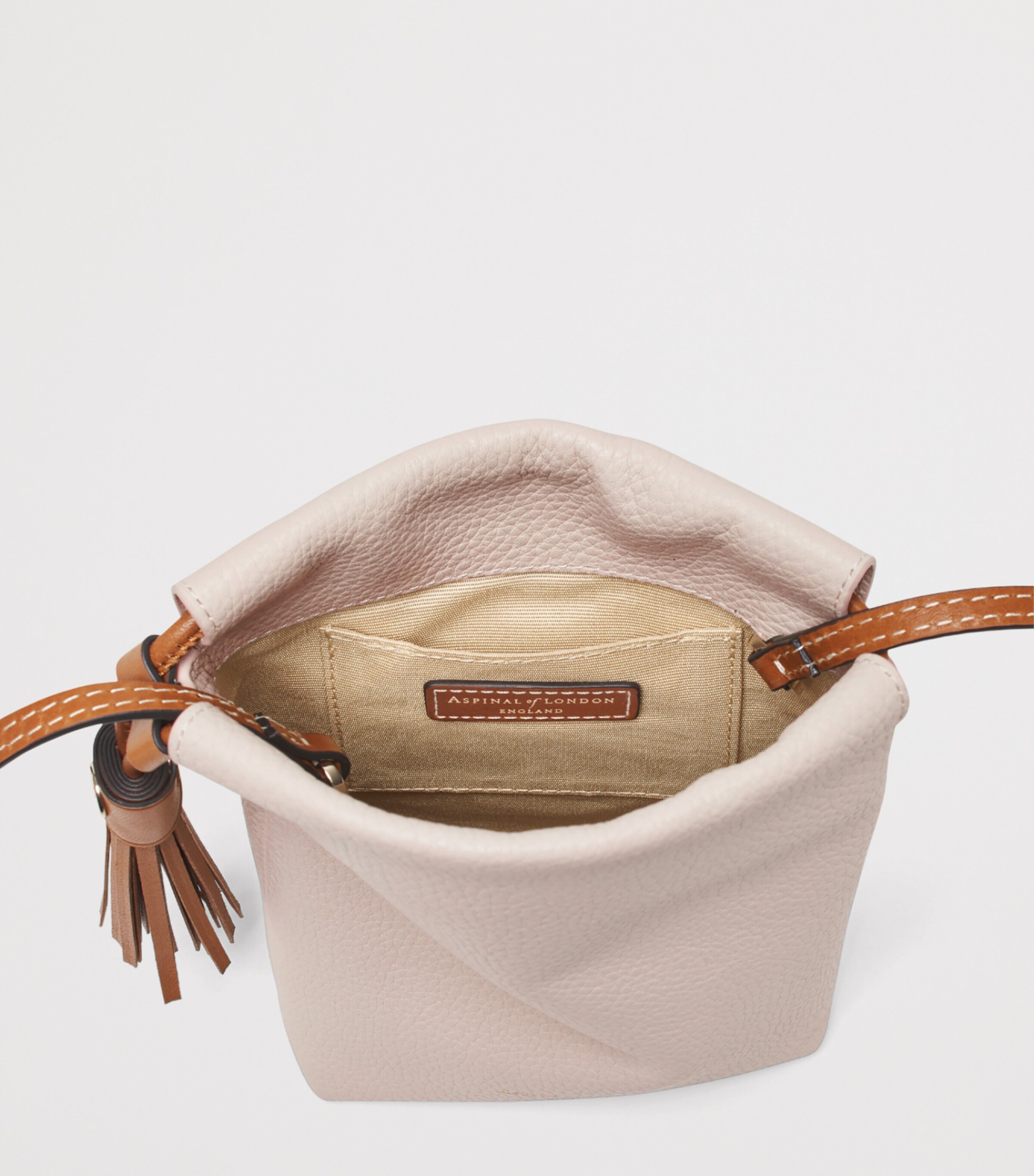Aspinal Of London Leather Soho Cross-Body Pouch Neutral Image 4