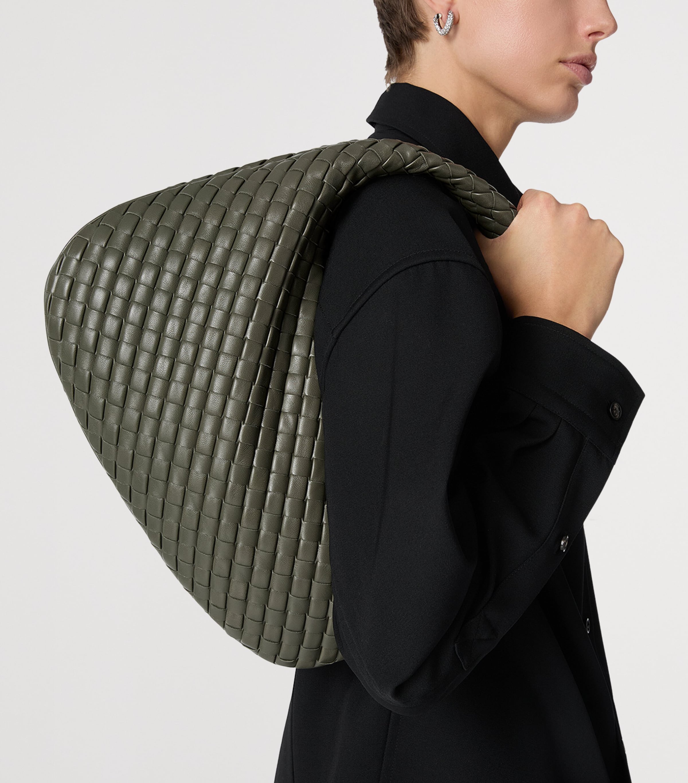 Small Leather Intrecciato Veneta Shoulder Bag 3292 Image 5