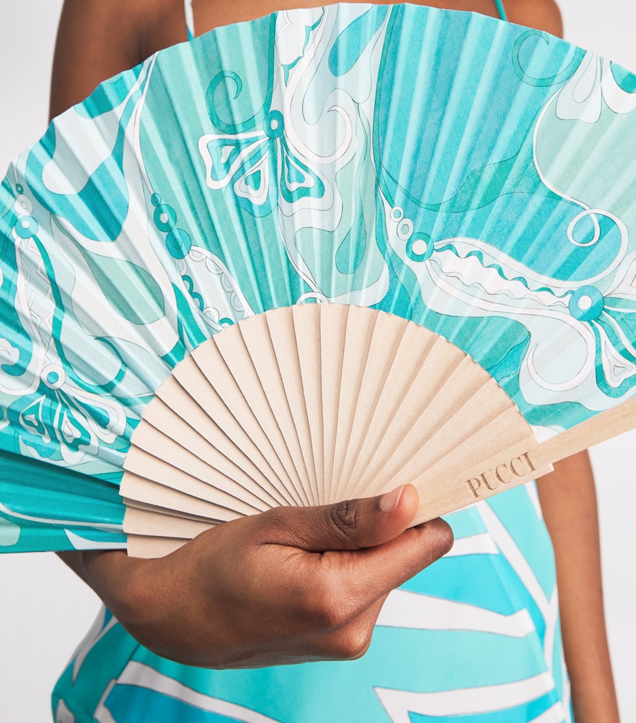 Cotton Orchidee Fan 019/TURQUOISE Image 3