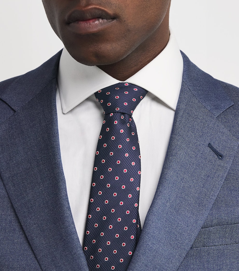 Silk Polka Dot Embroidery Tie FB057 Image 2