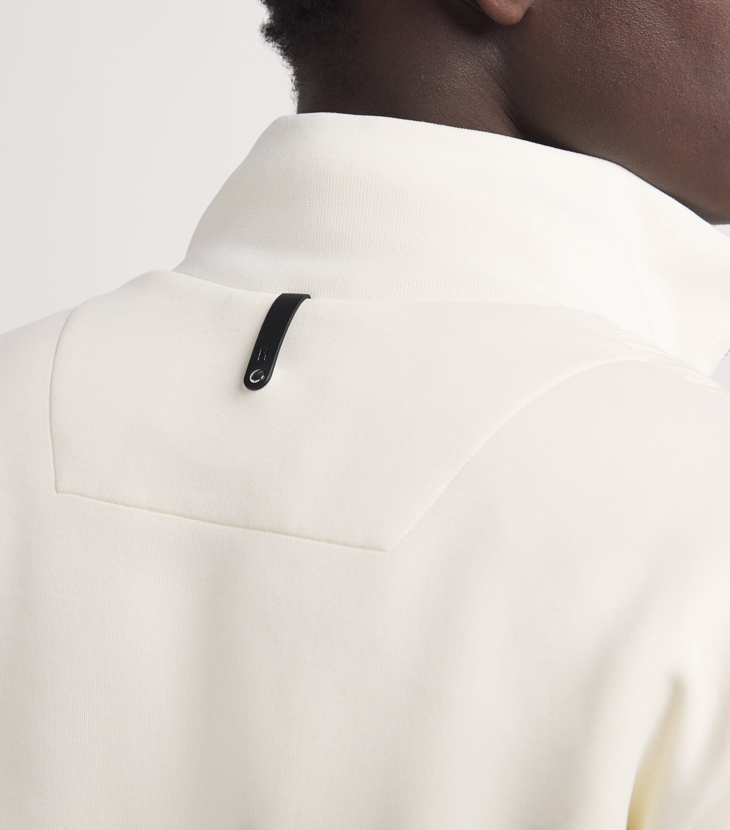 Cotton-Blend Hybrid Bomber Jacket C0253 CREAM Image 6