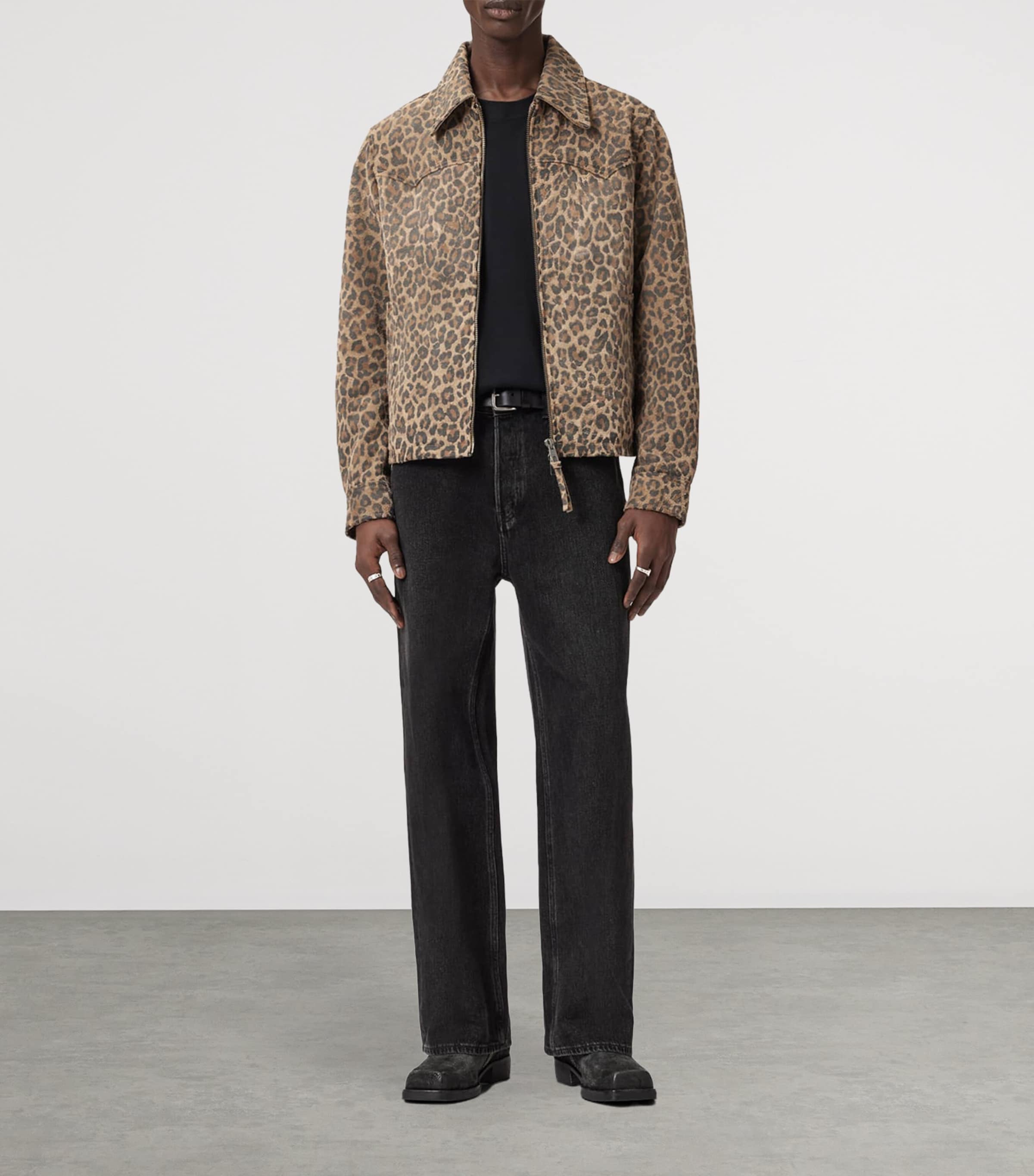 Suede Leopard Dellcot Jacket PEANUT BROWN Image 2