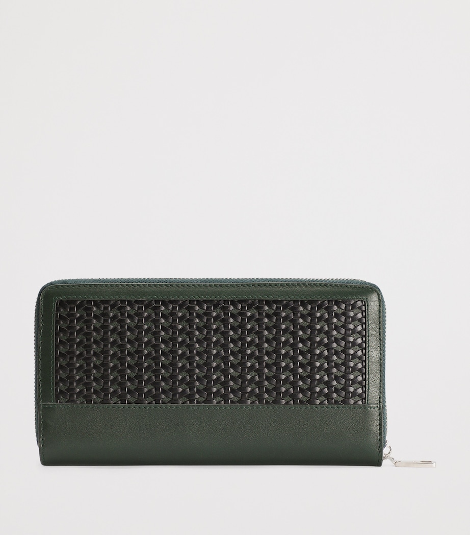 Calfskin Plongé Zip-Around Wallet 89868-GREEN/BLACK Image 3