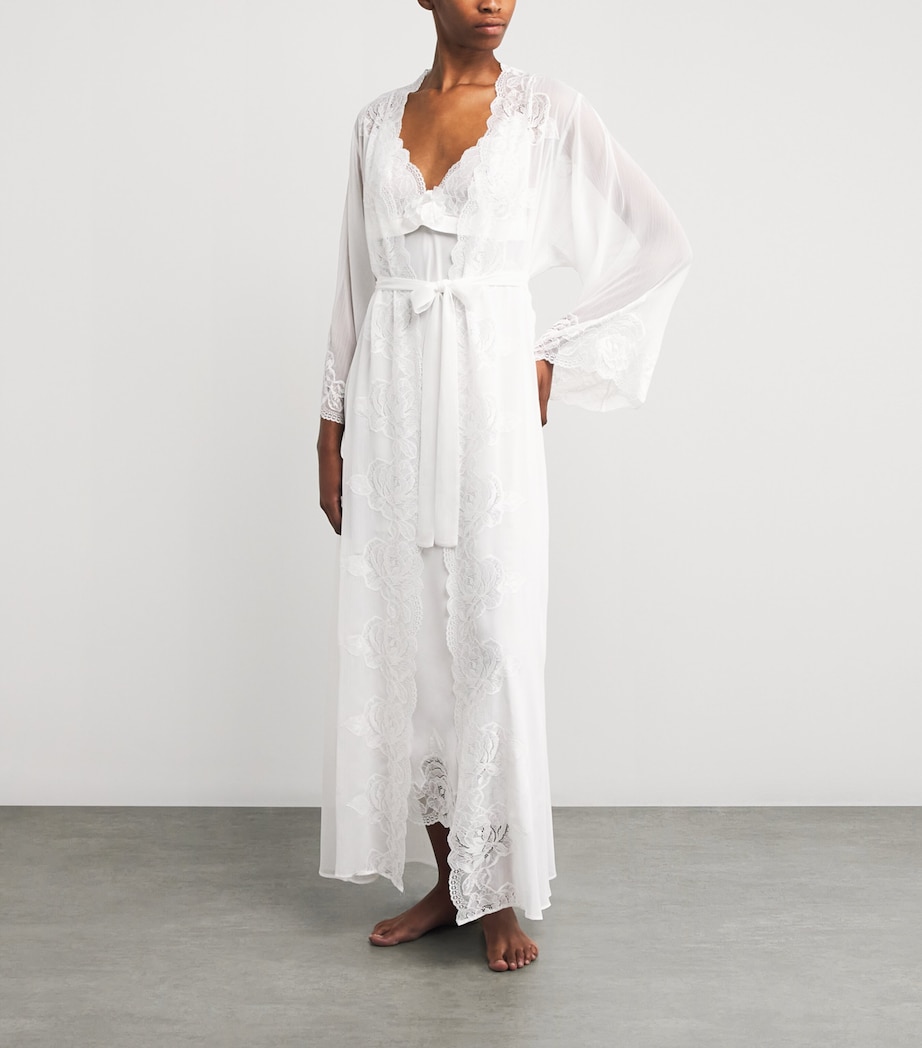 Silk Chiffon Rosabelle Robe (XS/S) OFF WHITE Image 2