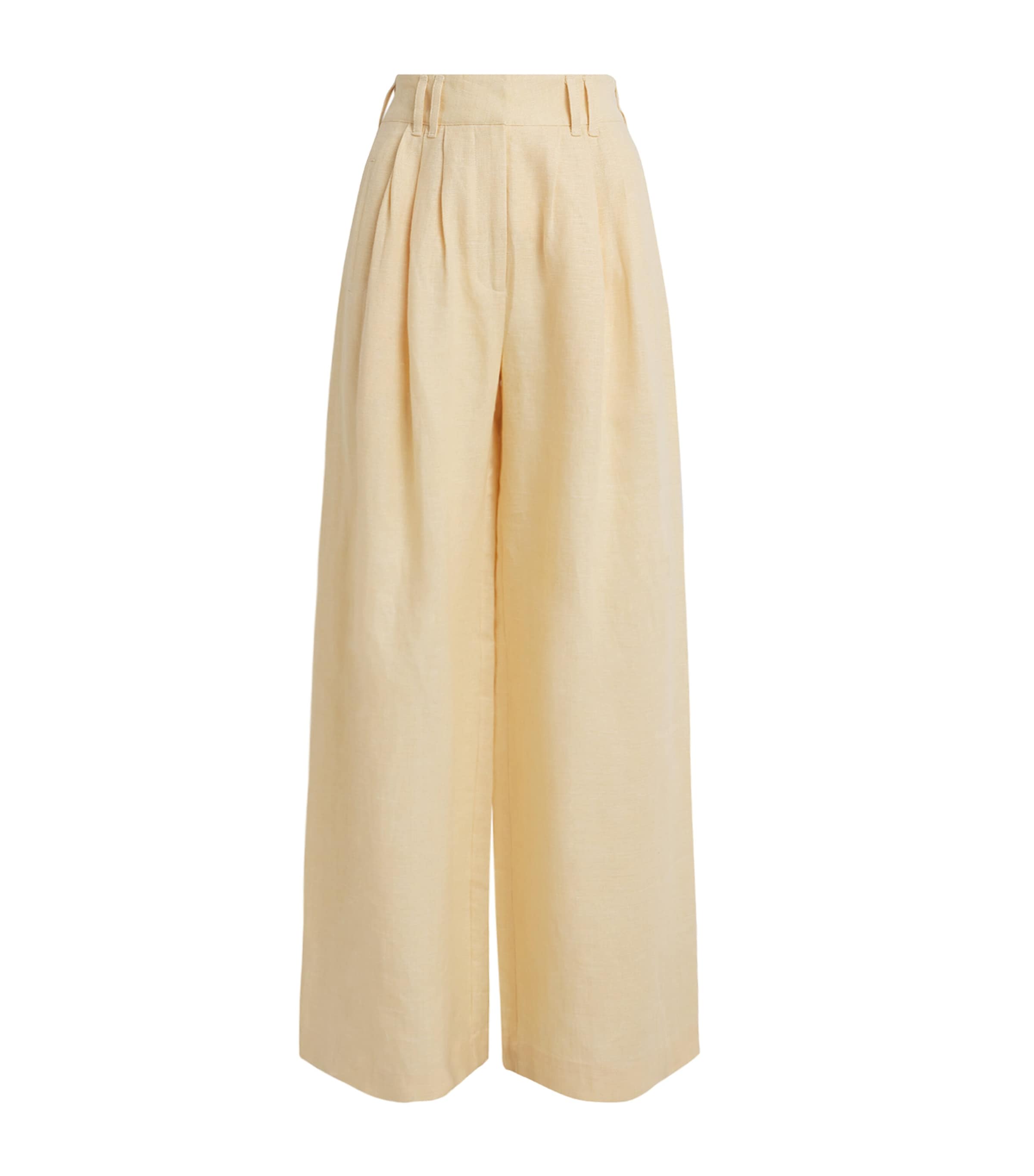 Posse Linen Parker Wide-Leg Trousers | Women Clothing | Trousers | Tailored Trousers | Workwear | Designers | Posse