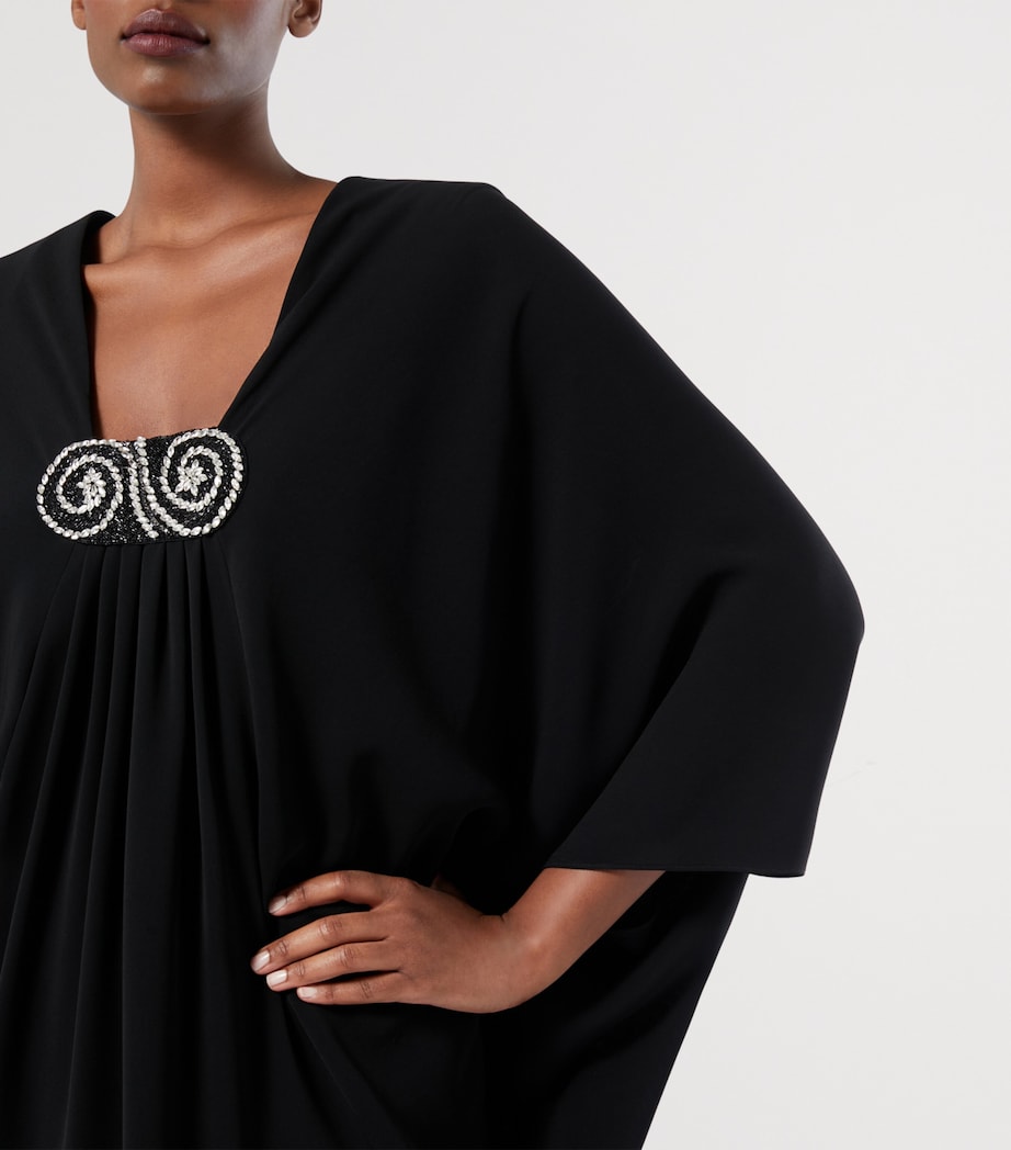 Crepe Embellished Maxi Dress BLACK Image 5