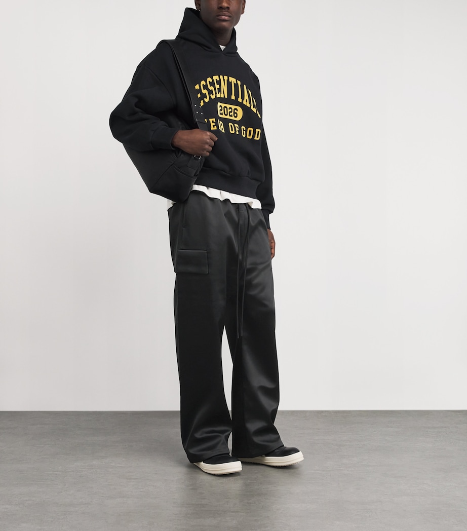 Bonded Satin Cargo Sweatpants VINTAGE BLACK Image 2