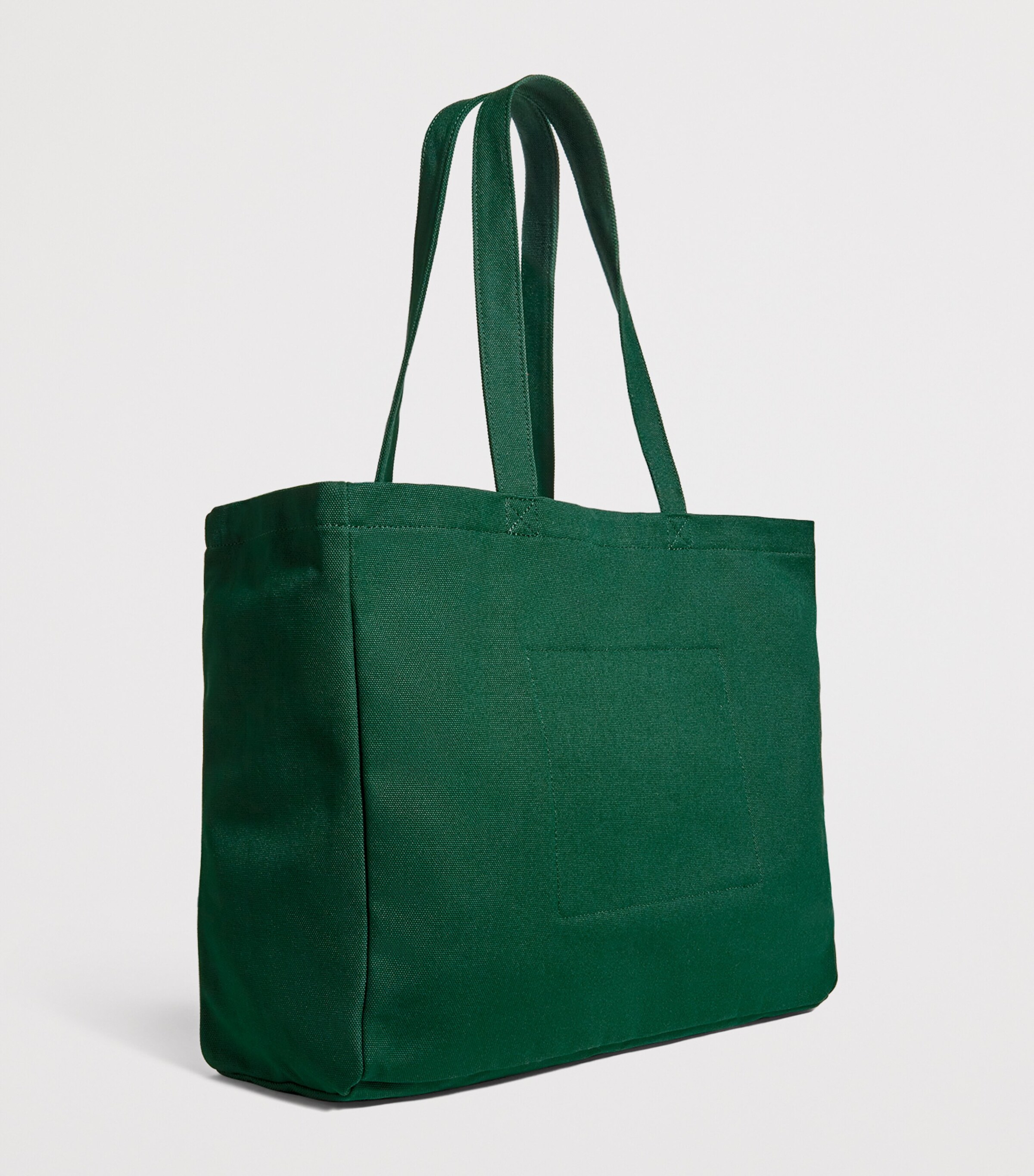Cotton Logo Tote Bag GREEN Image 3