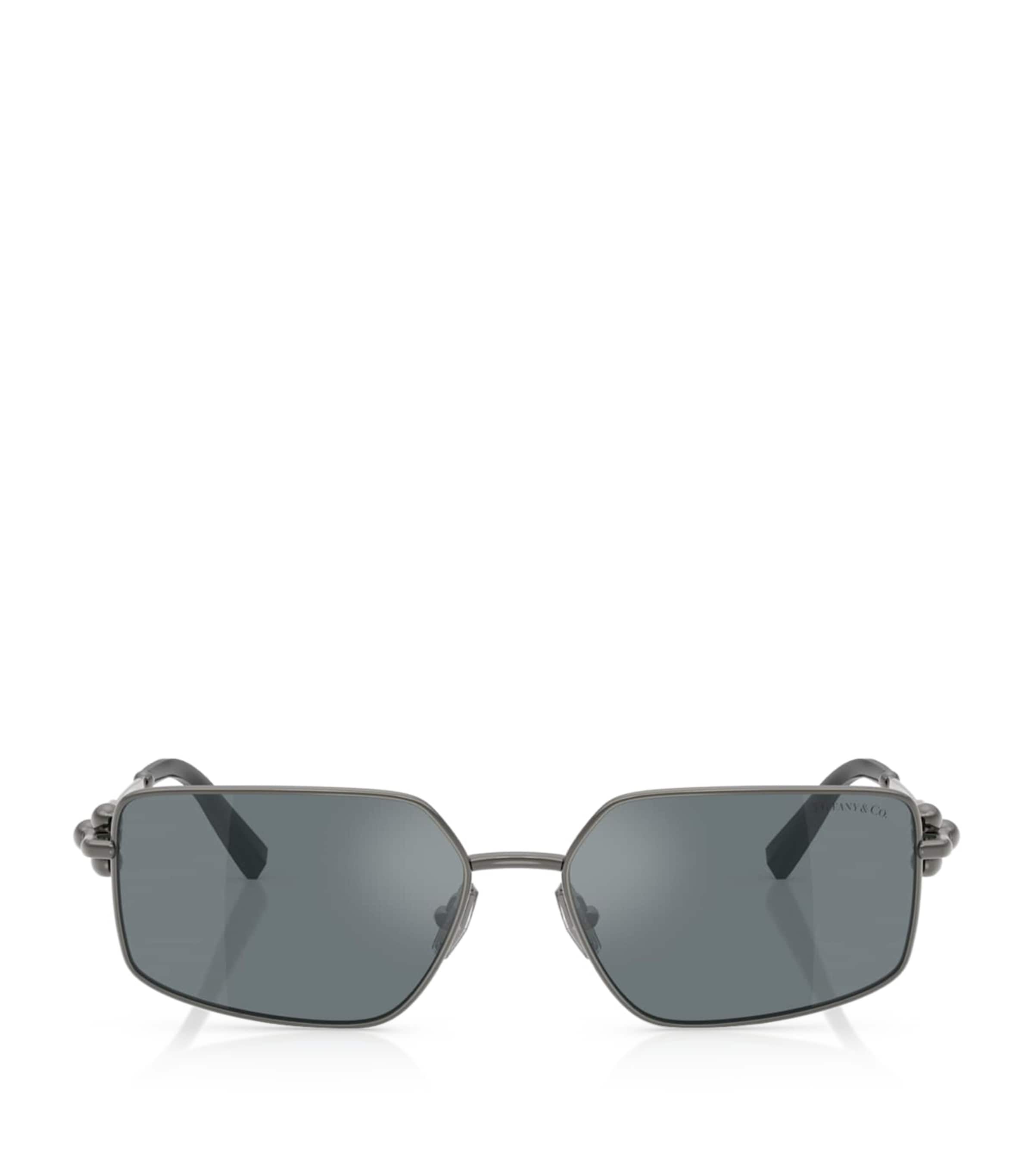 Tiffany & Co Metal Rectangular Tf3111 Sunglasses In Grey
