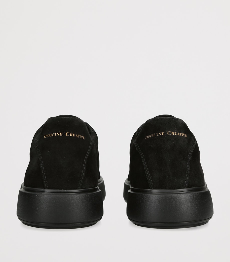 Officine Creative Suede Slouch Tonal Sneakers Black Image 2