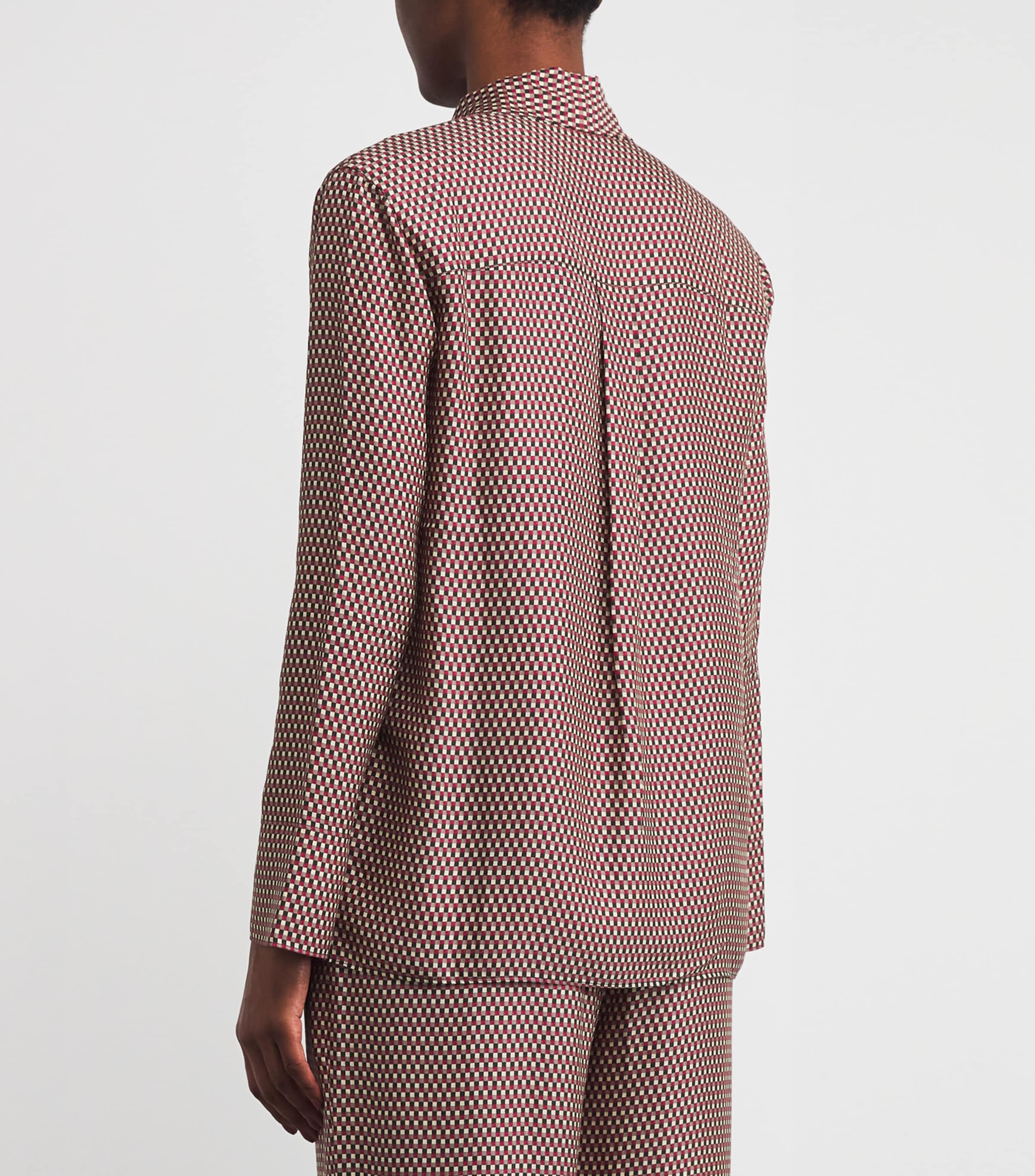 Silk-Blend Polka-Dot Adele Blouse RUBY COMBO Image 4