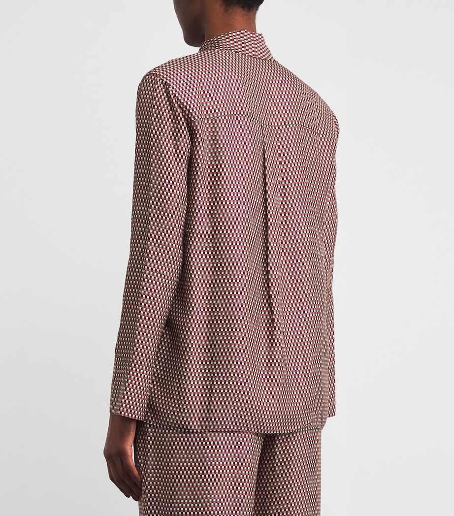 Silk-Blend Polka-Dot Adele Blouse RUBY COMBO Image 4