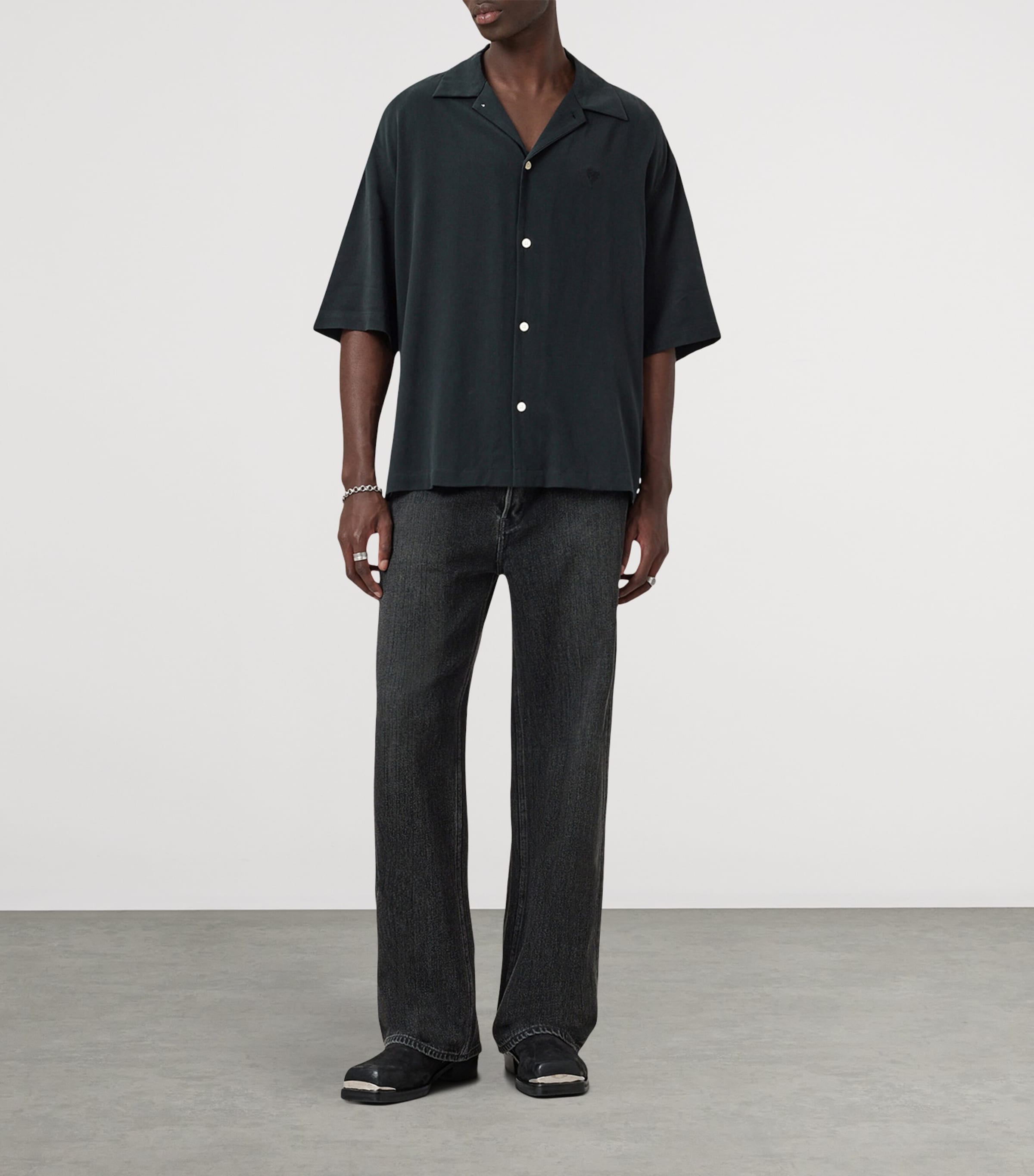 Embroidered Rialto Shirt BLAINN BLACK Image 3