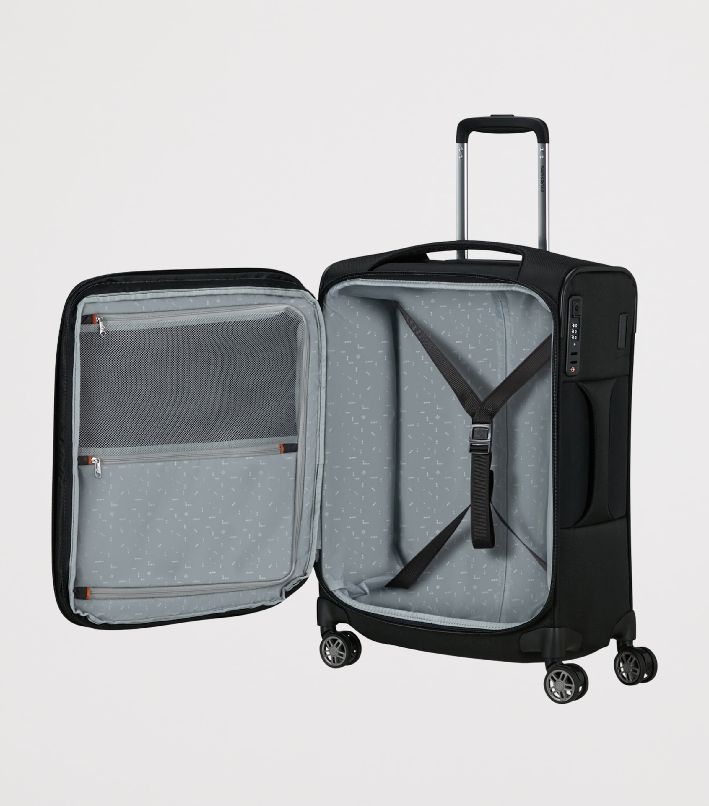 Expandable Re-Lite Spinner Suitcase (55cm) BLACK 1041 Image 2