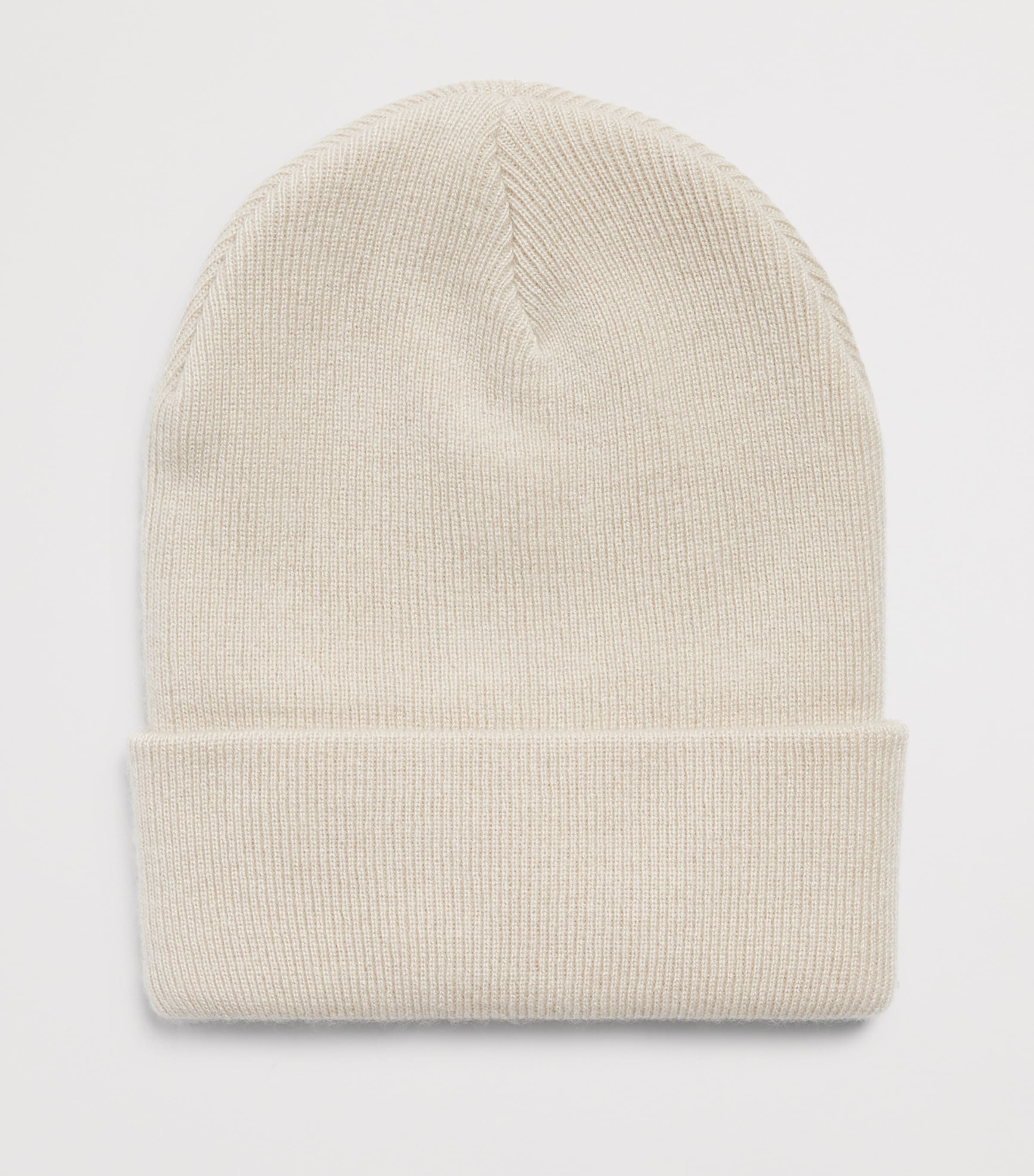 Agnona Cashmere Ribbed Beanie Beige Greige Image 2