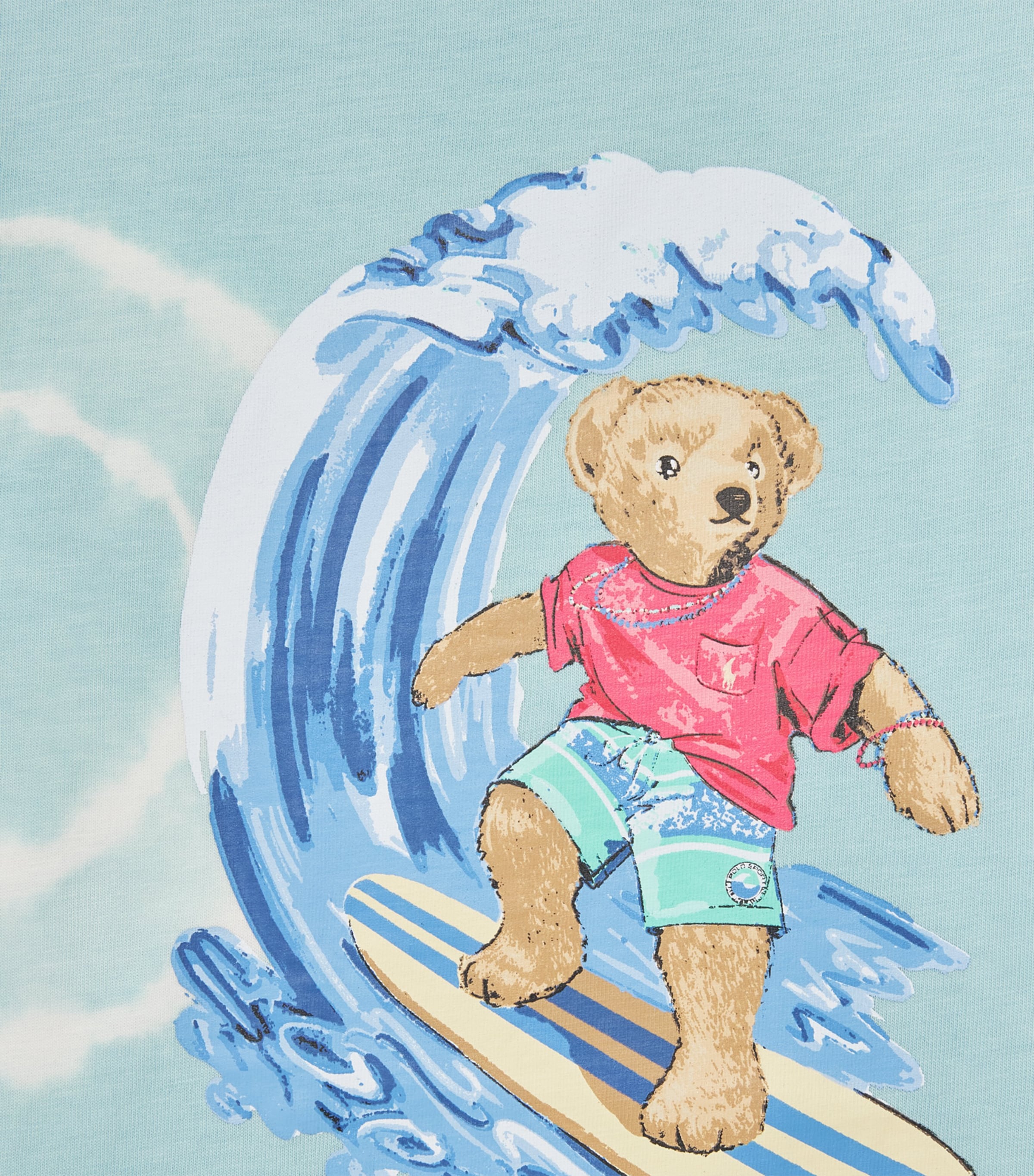Ralph Lauren Kids Cotton Polo Bear T-Shirt (2-7 Years) Parakeet Image 3
