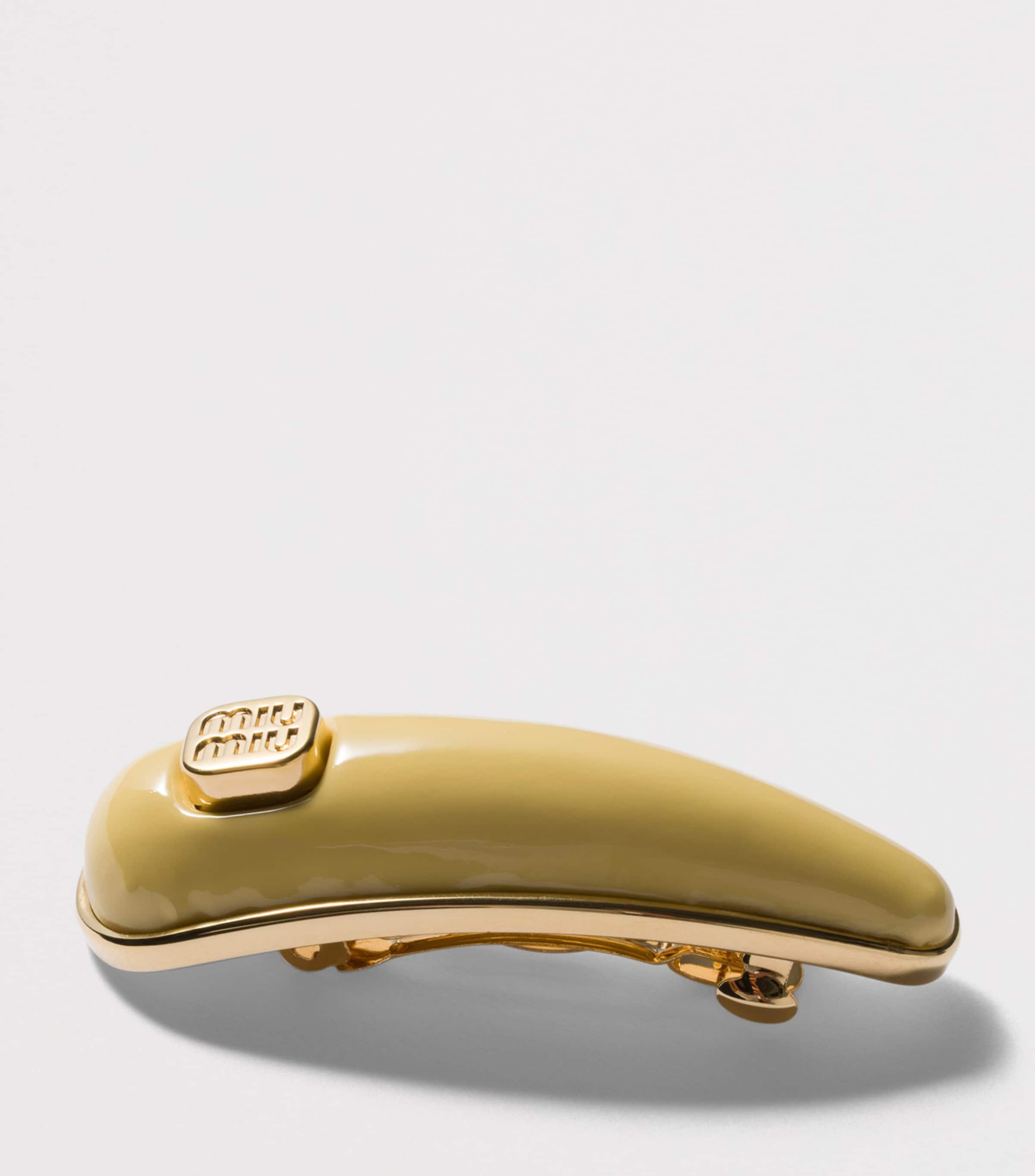 Patent Leather Logo Hair Clip F0032 Image 2