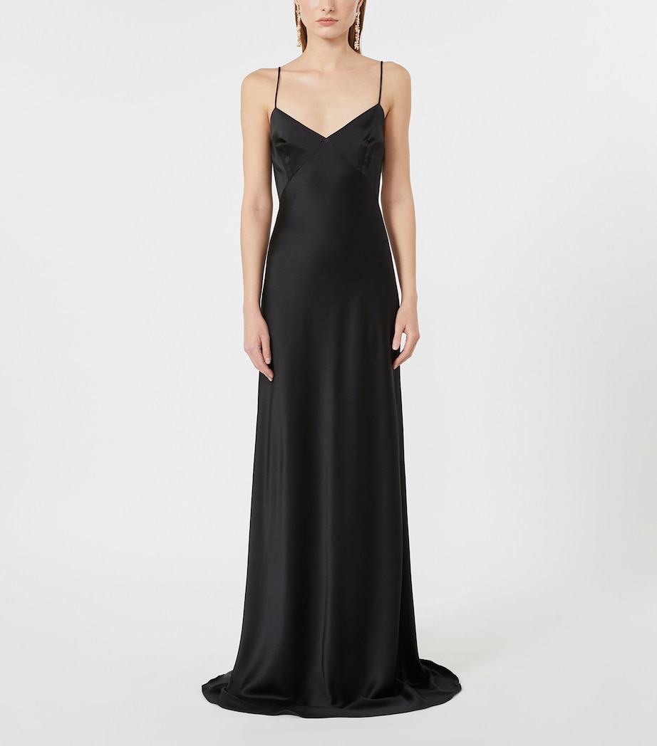 Max Mara Womens Silk Gown Black Image 5