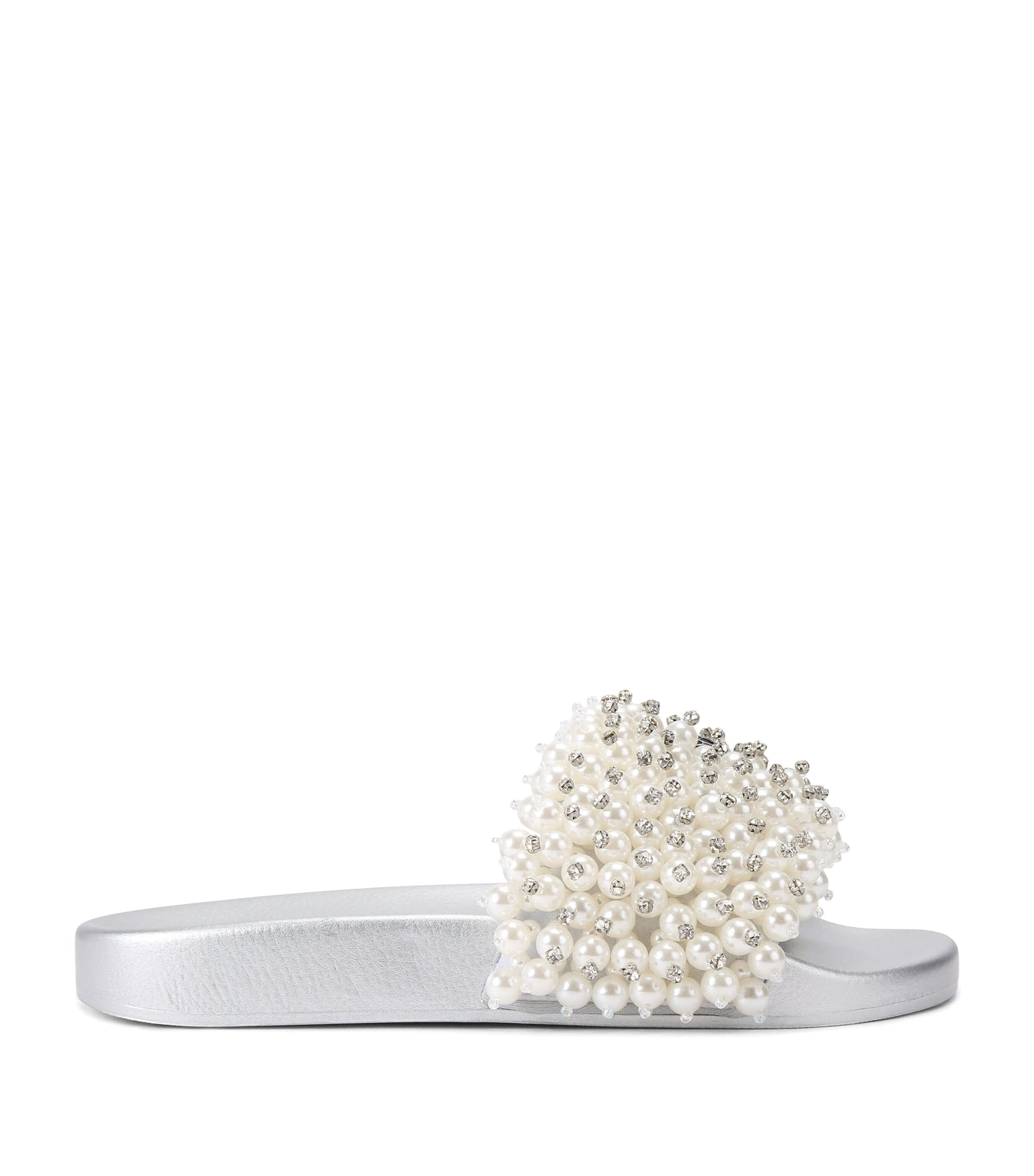 Kurt Geiger London Embellished Meena Eagle Slides Cream Image 1